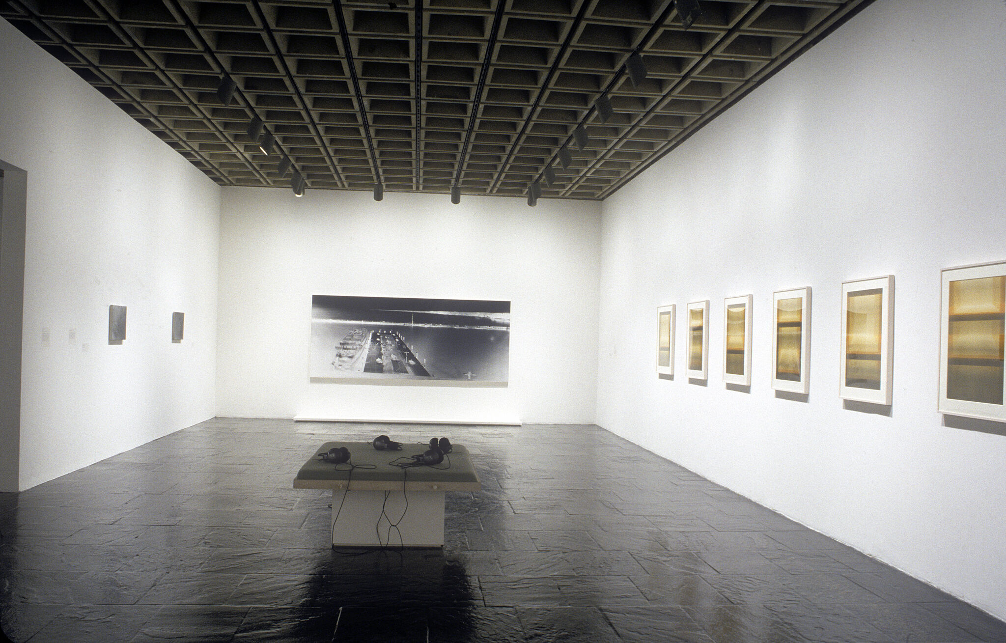 A gallery filled with works of art.