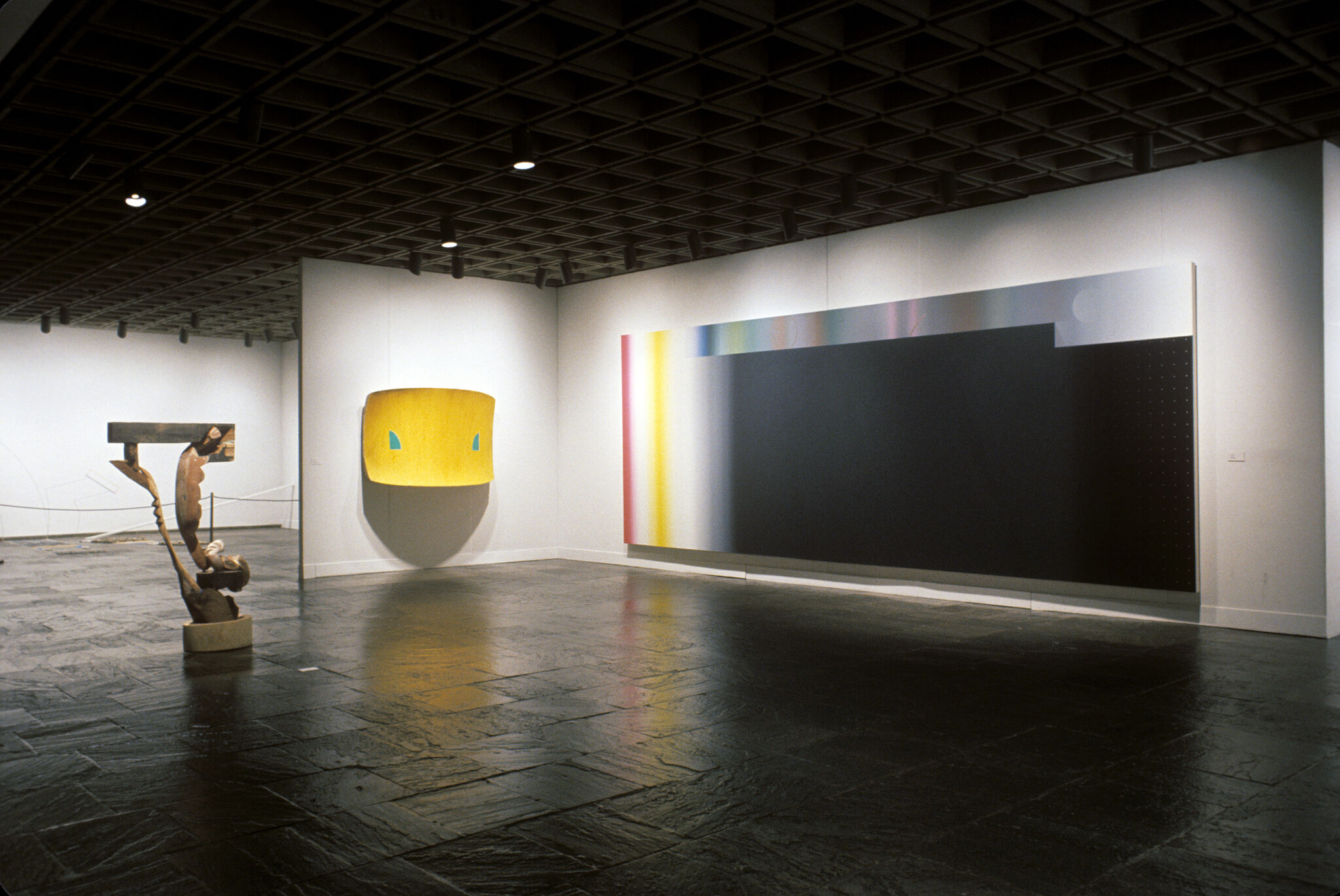 Works of art in a gallery.