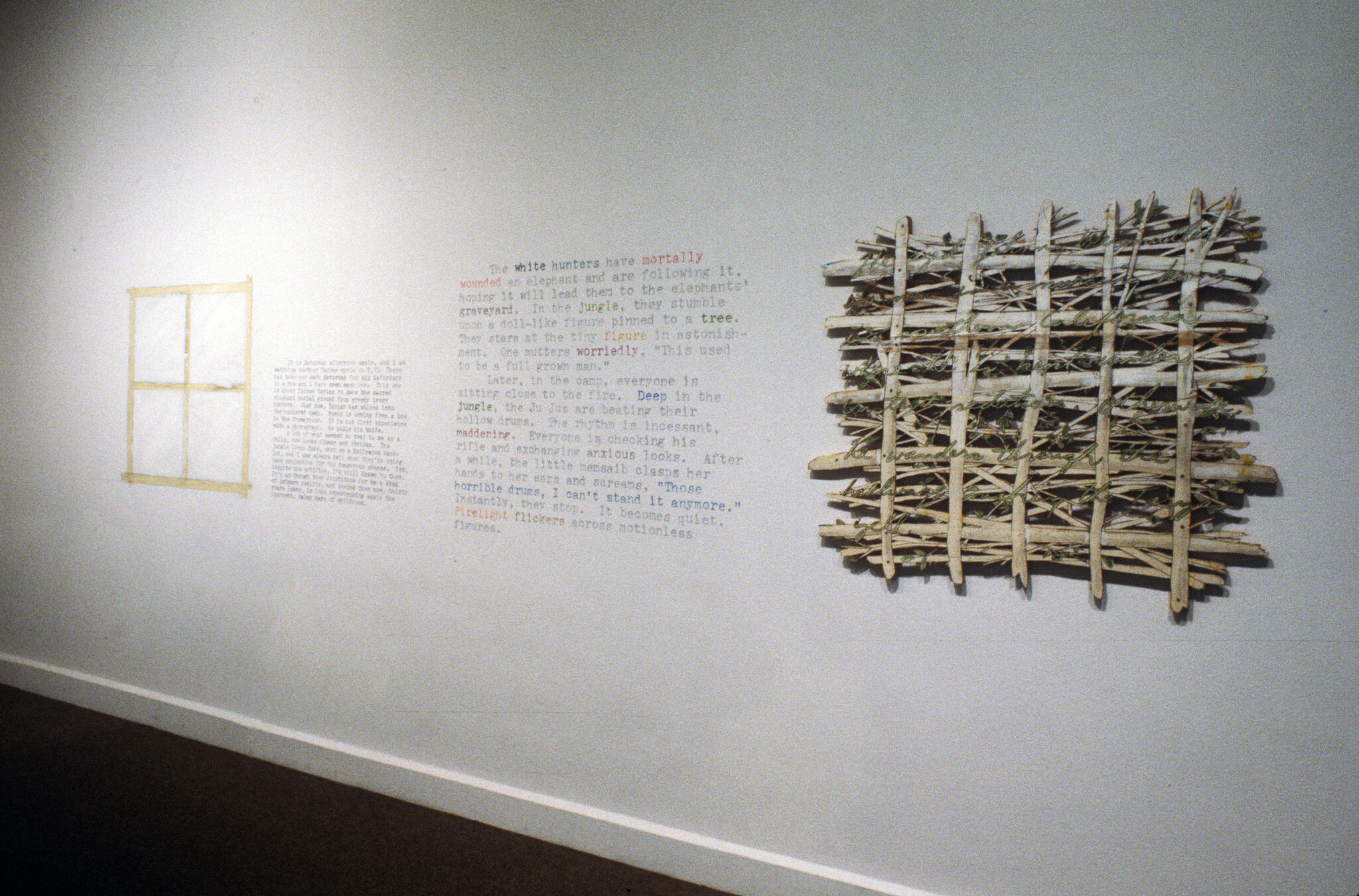 Artwork in a gallery.