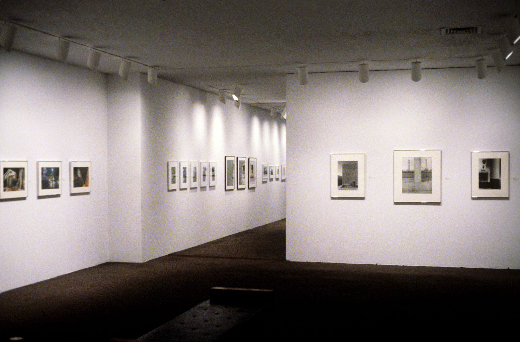 Works of art in a gallery.