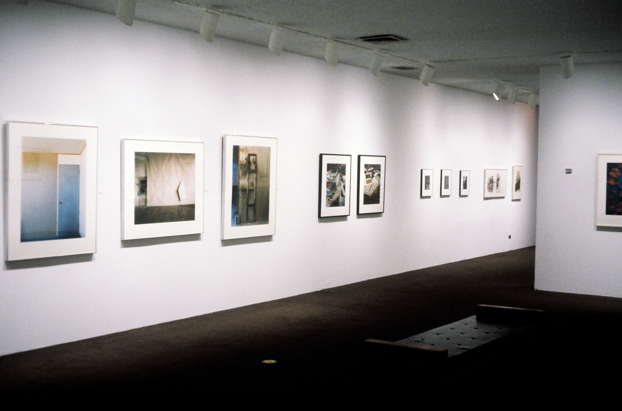 Works of art in a gallery.