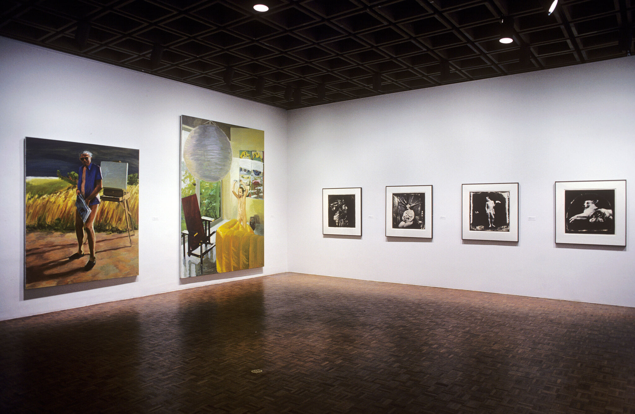 Works of art in a gallery.