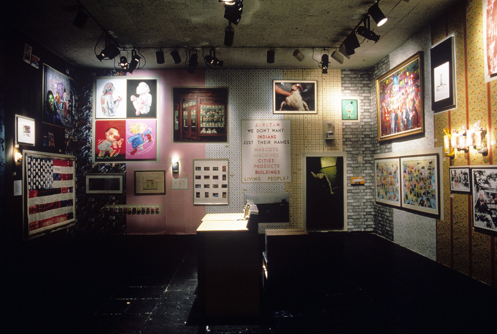 Artwork installation in a gallery.