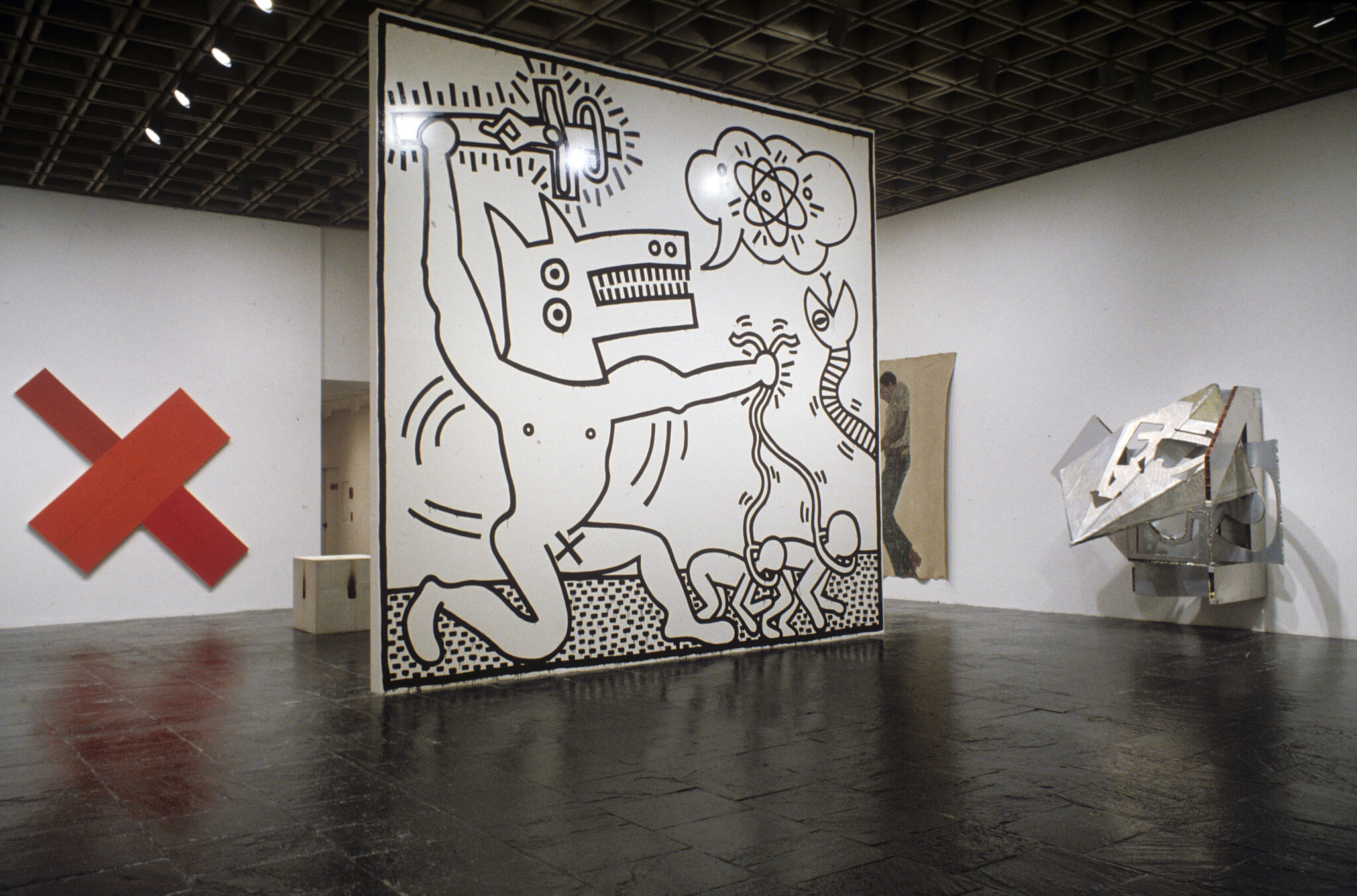 A gallery filled with works of art.