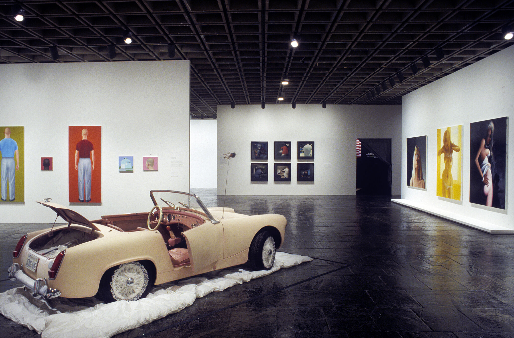 Works of art in a gallery.