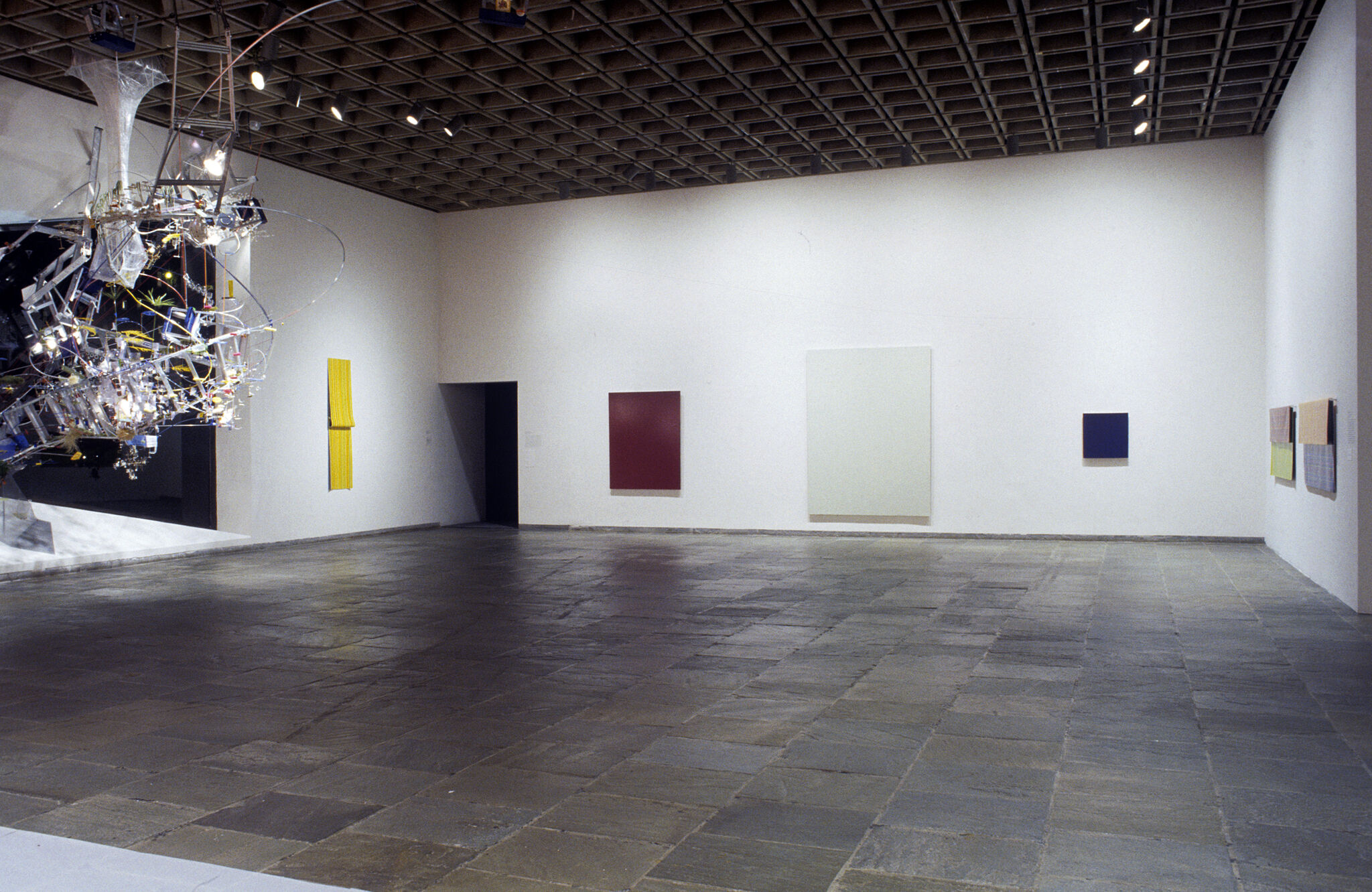 Works of art in a gallery.