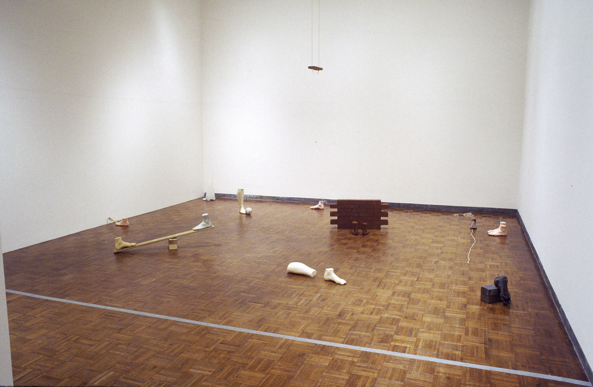 Works of art in a gallery.