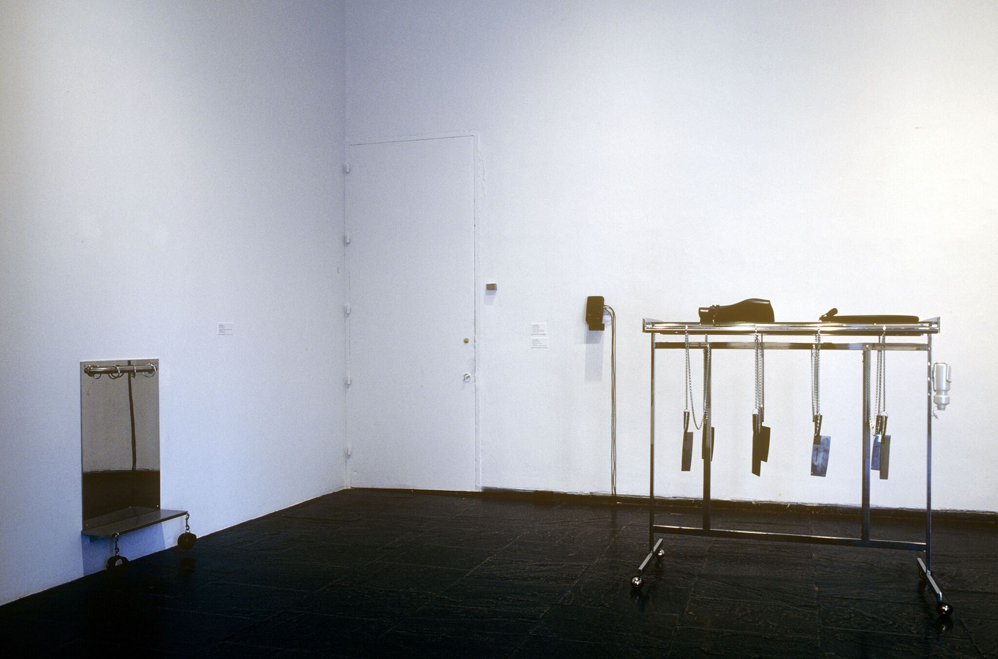 Works of art in a gallery.