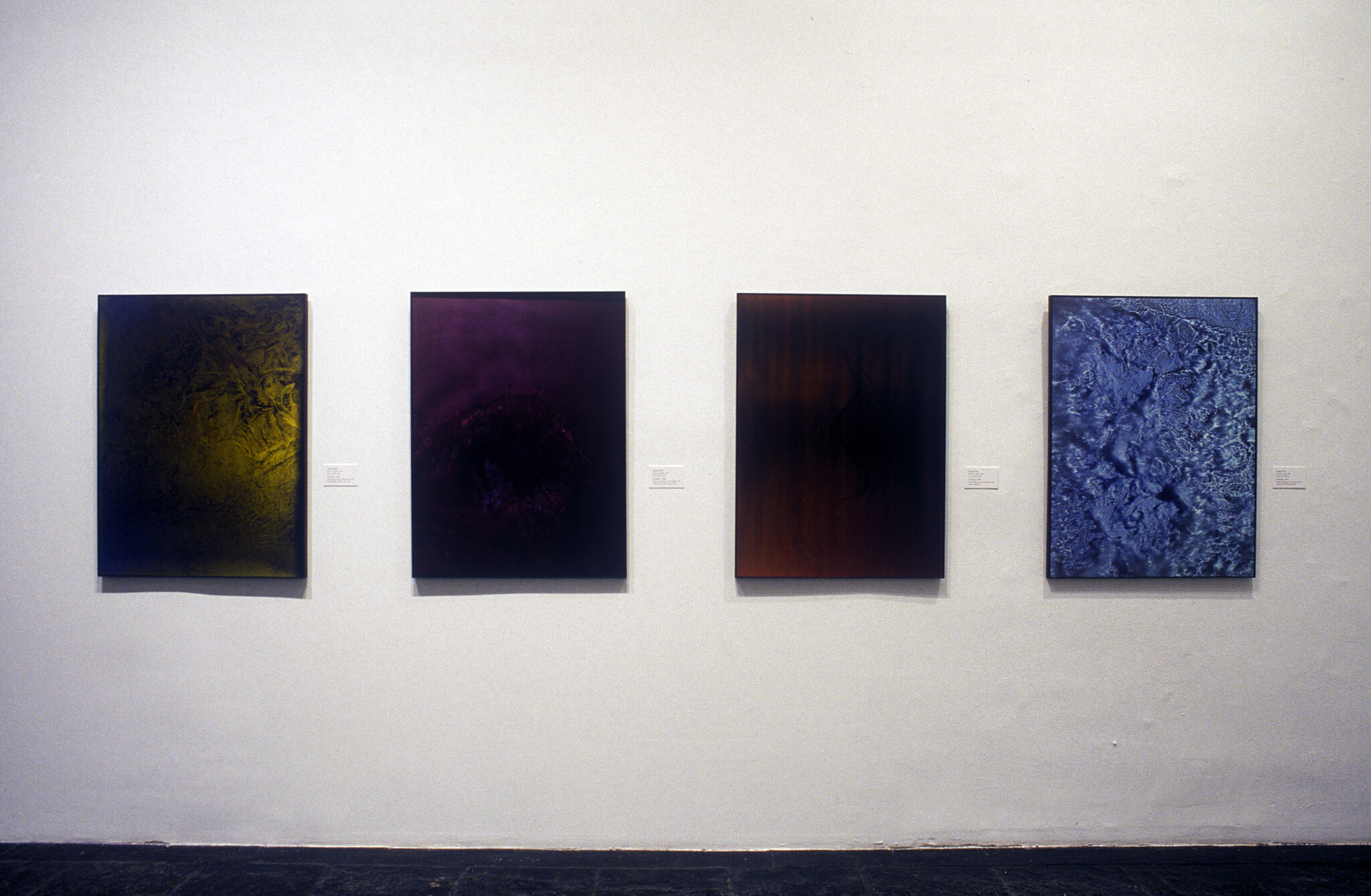 Works of art in a gallery.