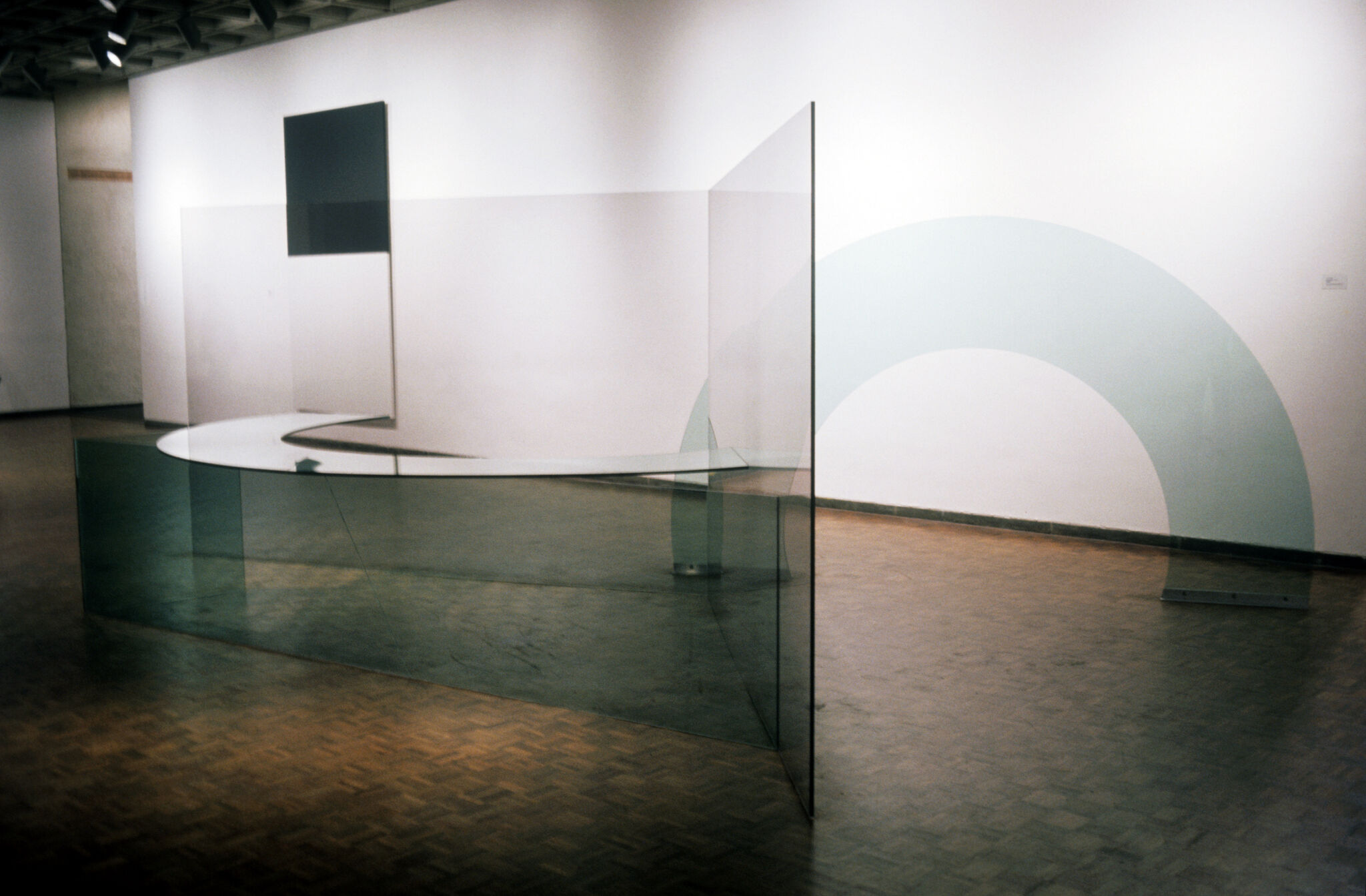 Works of art in a gallery.