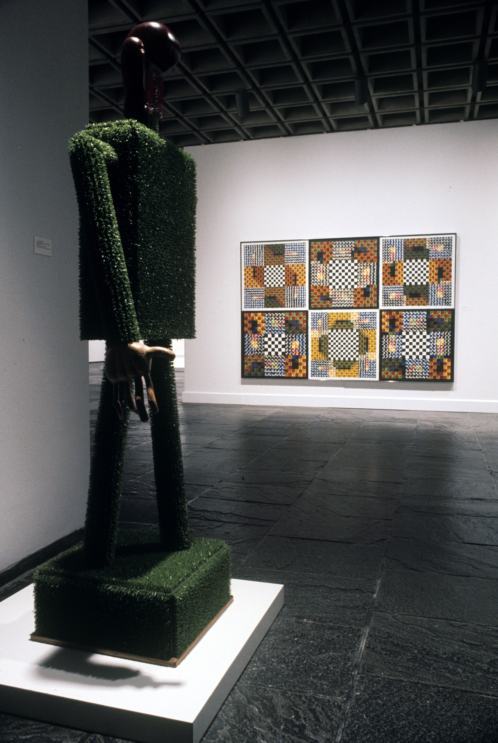 Works of art in a gallery.