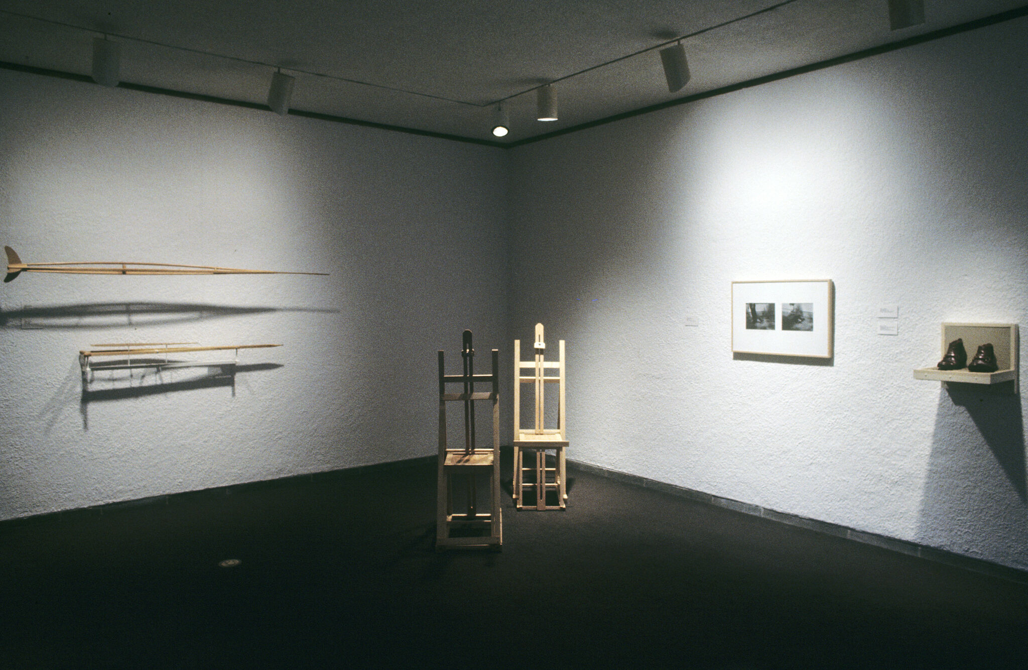 Works of art in a gallery.