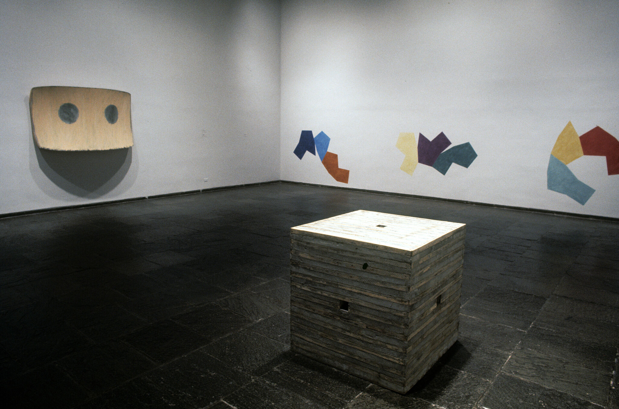 Works of art in a gallery.