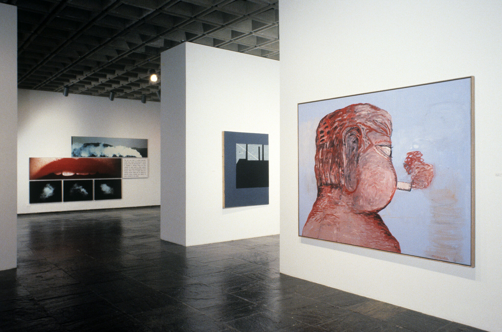 Works of art in a gallery.