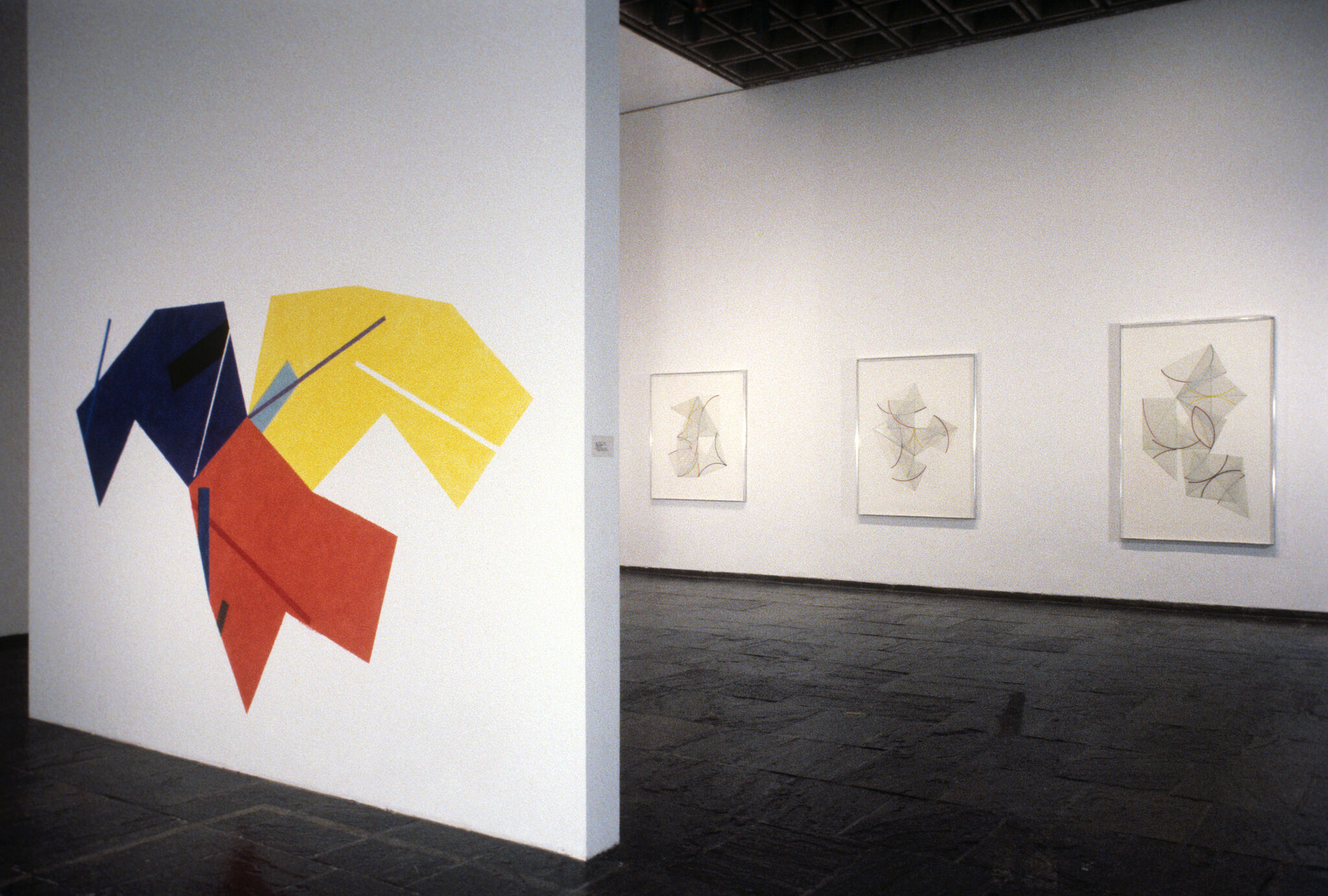 Works of art in a gallery.