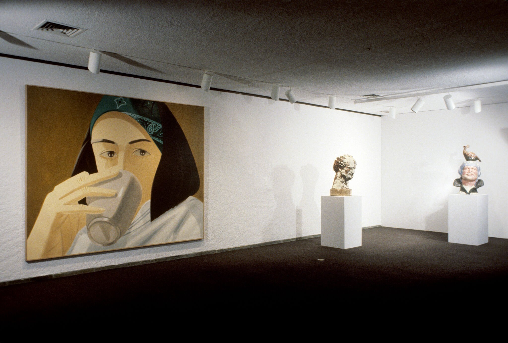 Works of art in a gallery.