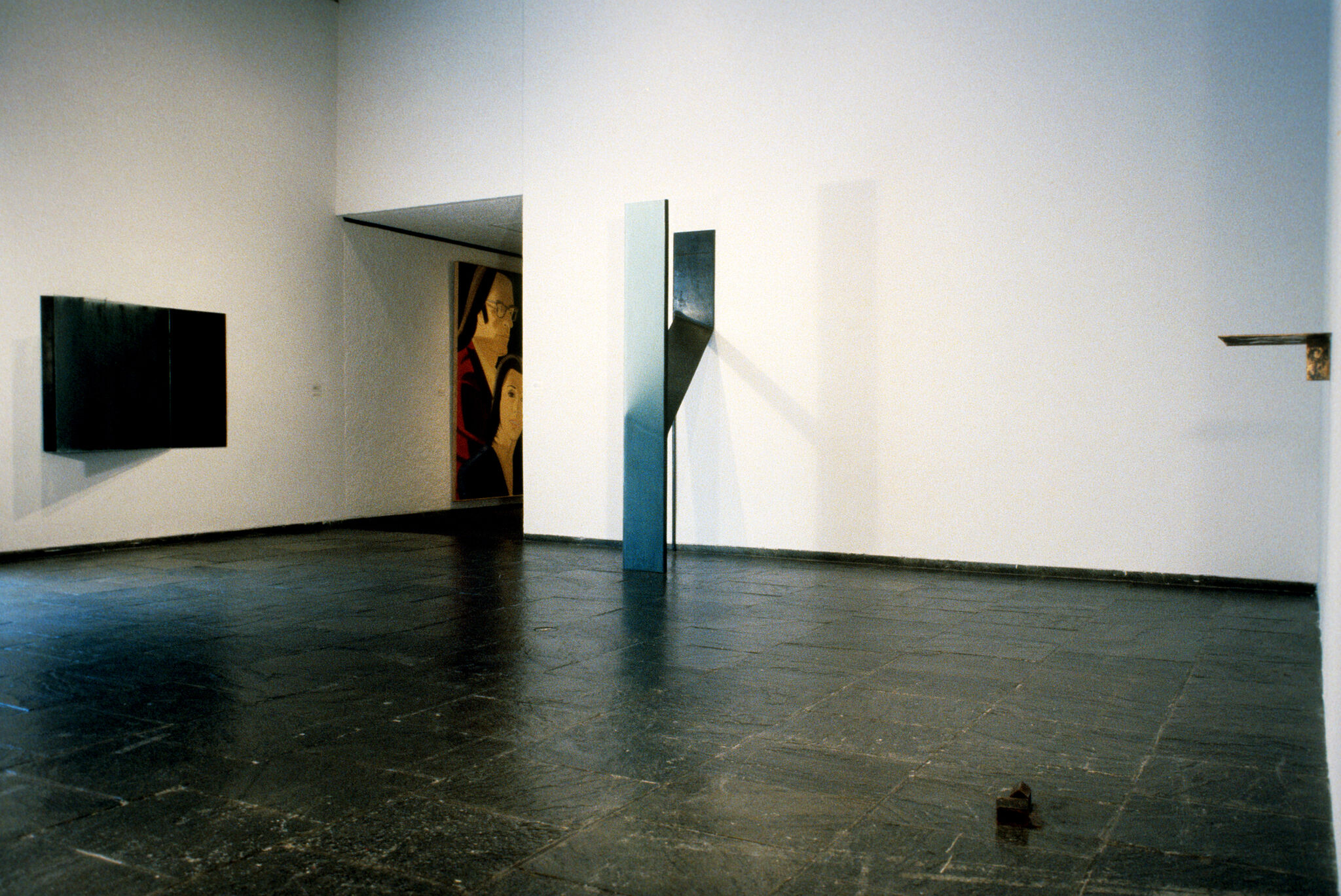 Works of art in a gallery.