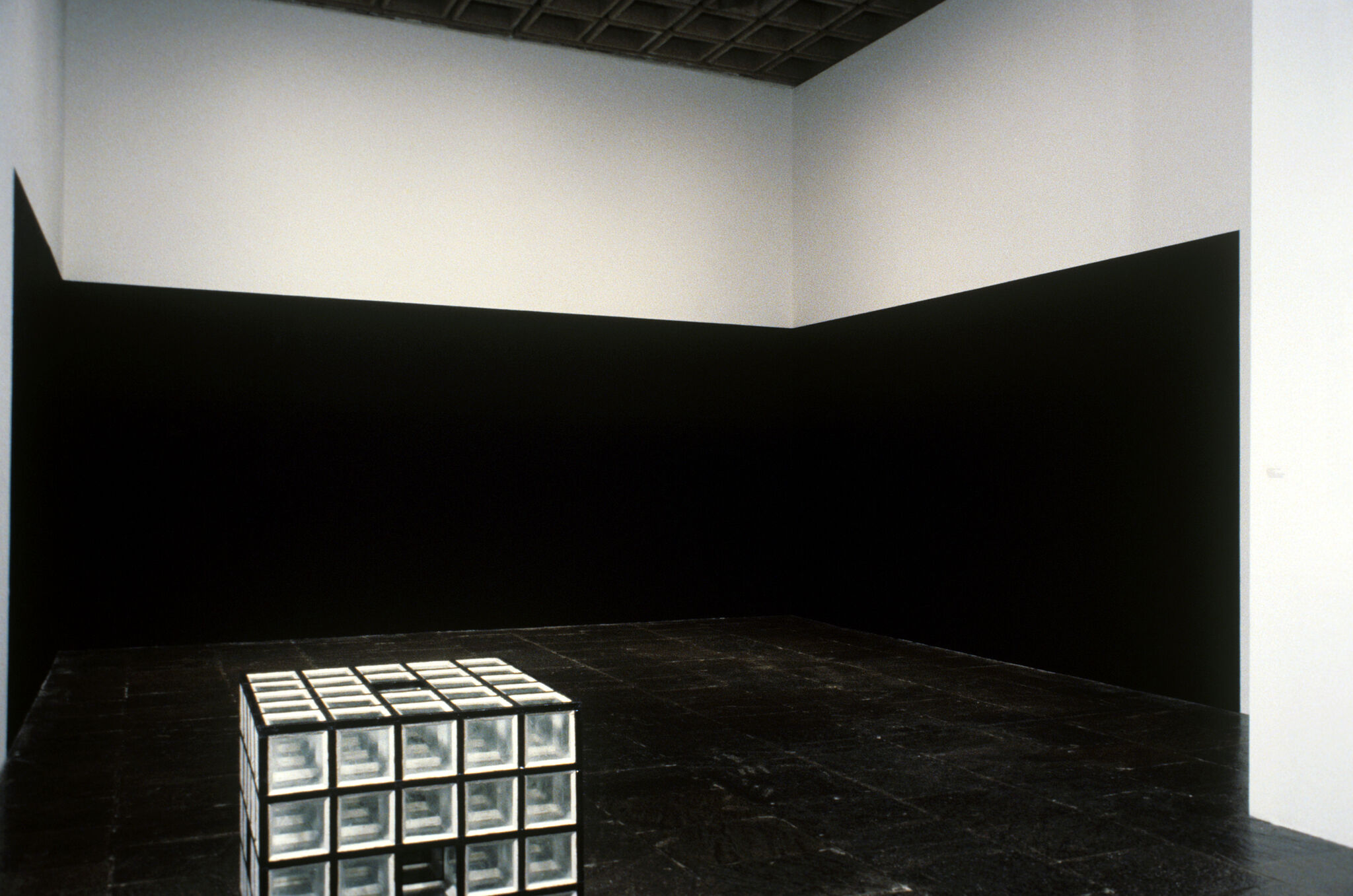 Works of art in a gallery.