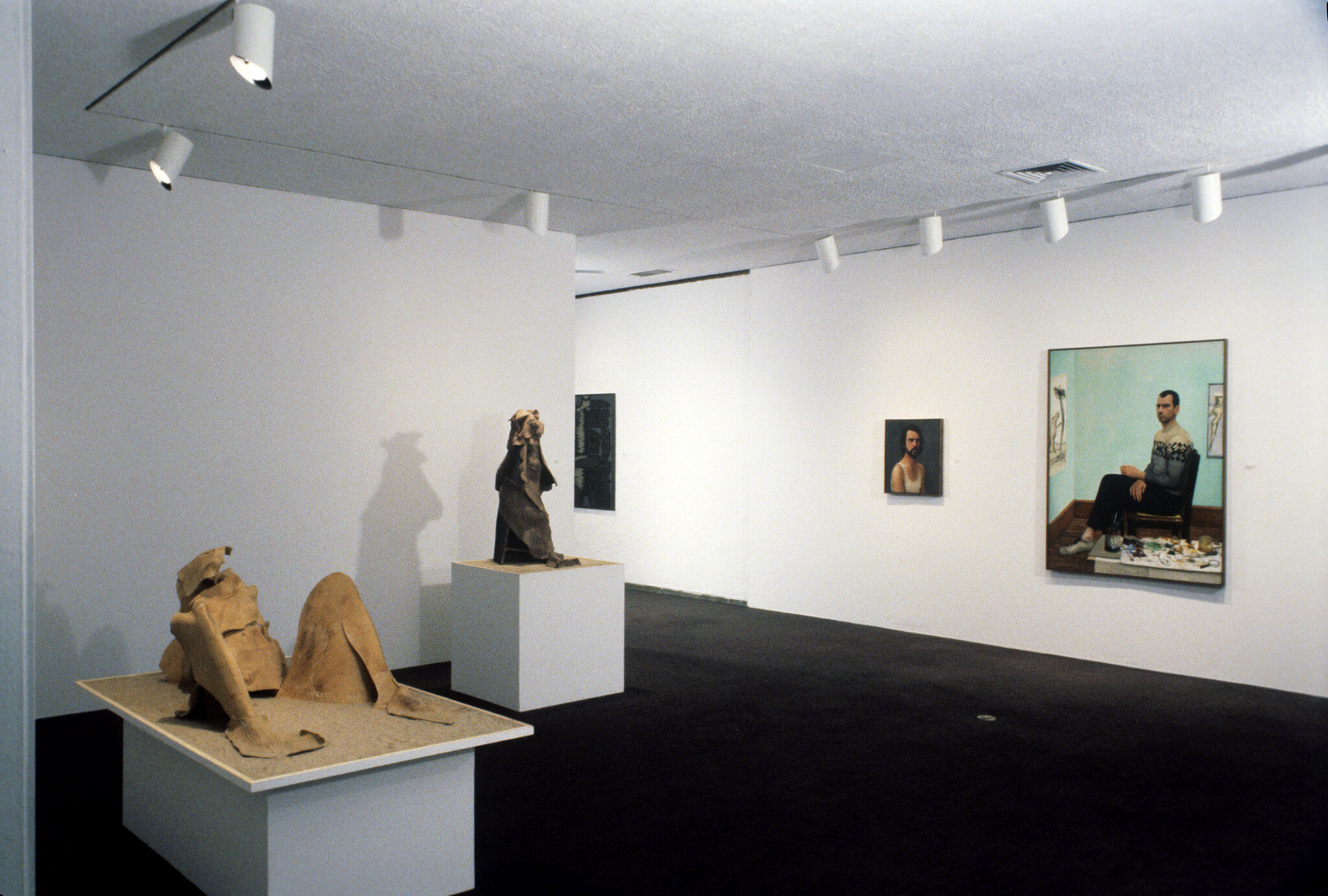 Works of art in a gallery.