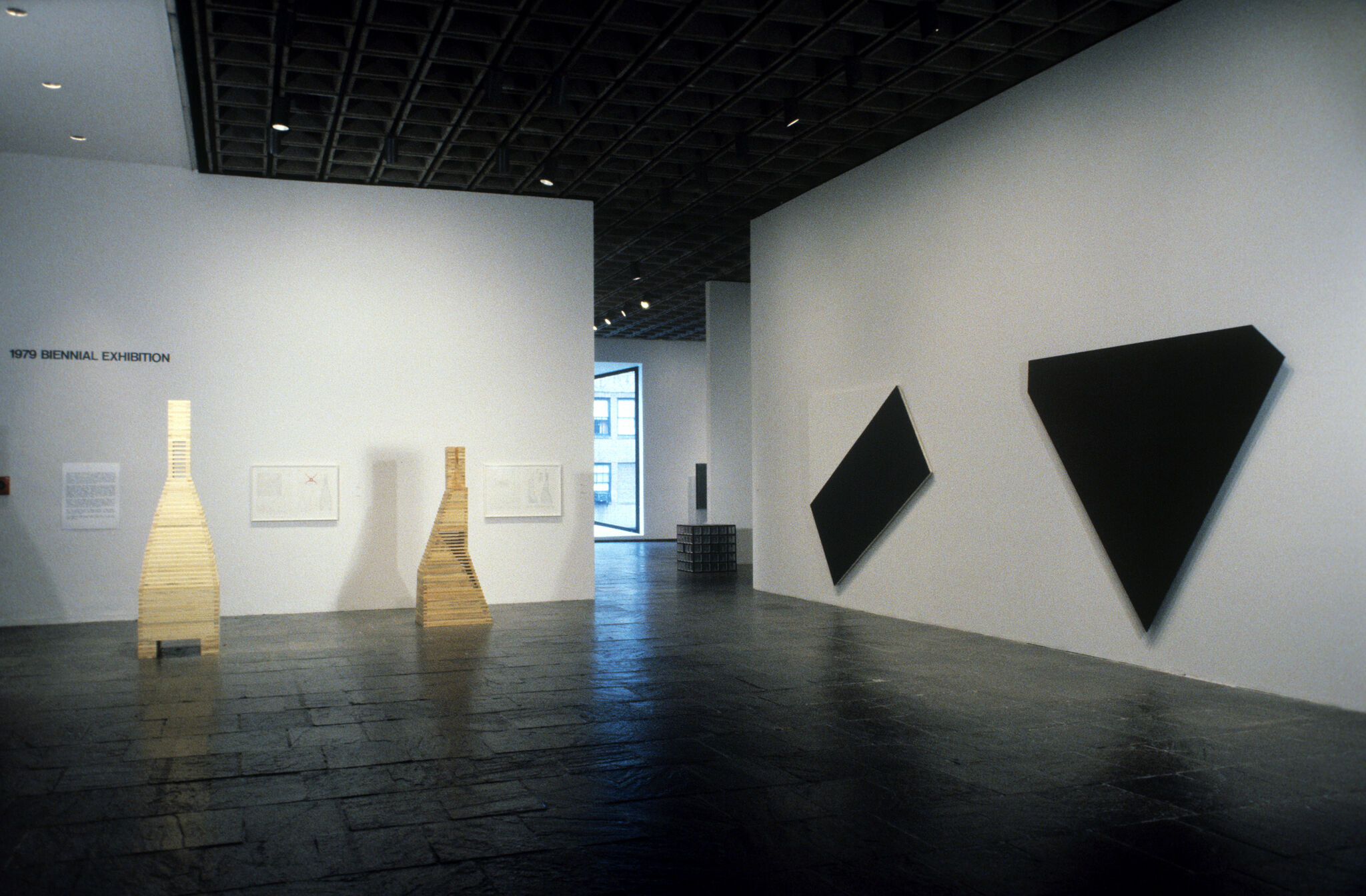 Works of art in a gallery.