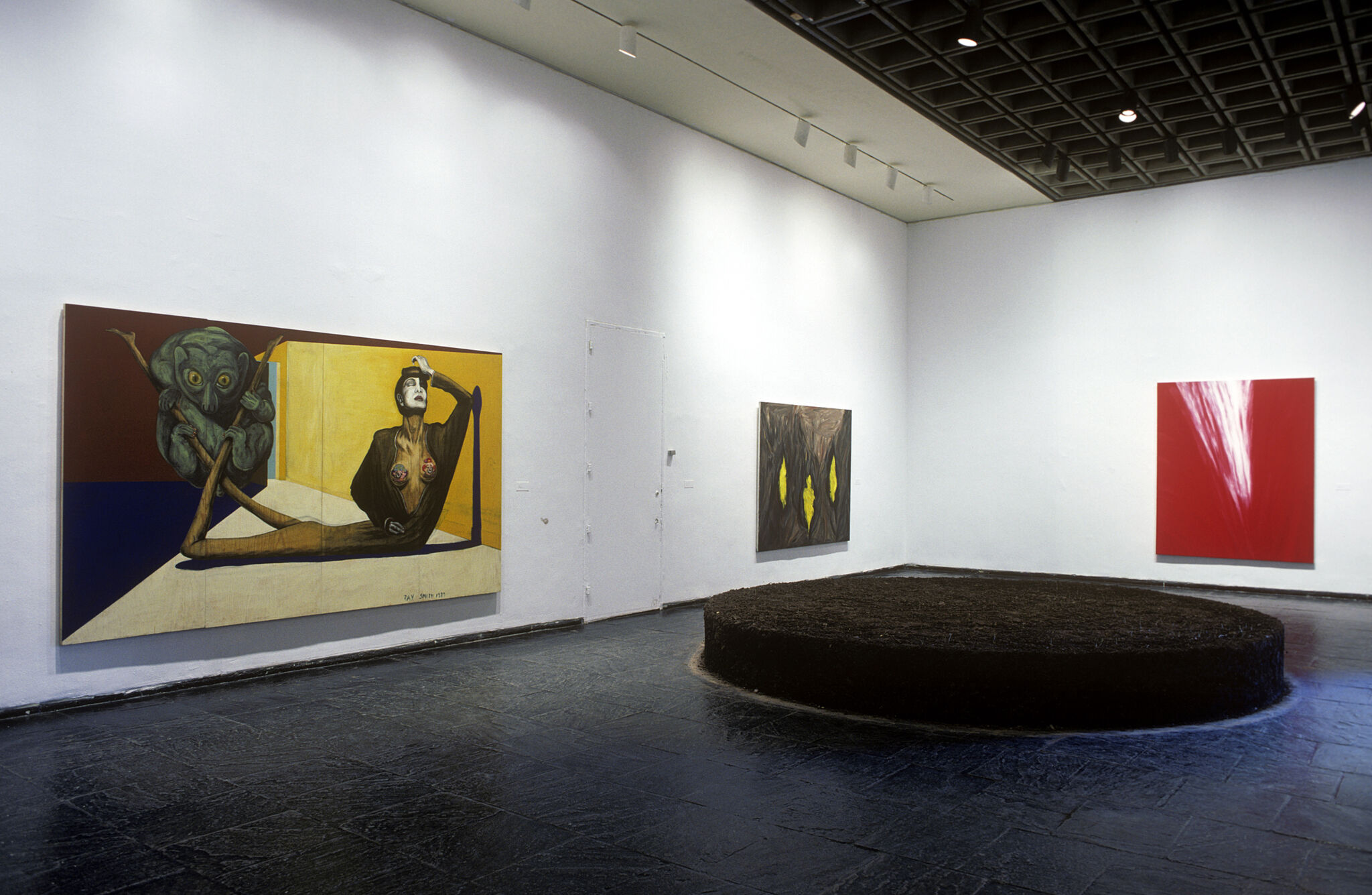 Works of art in a gallery.