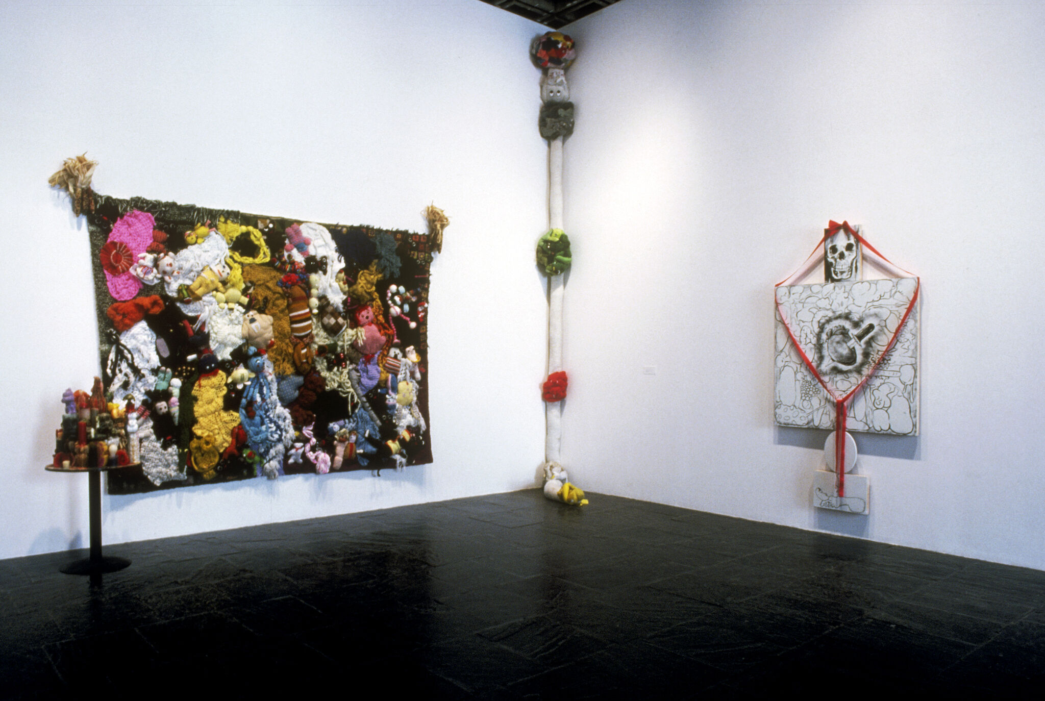 Works of art in a gallery.