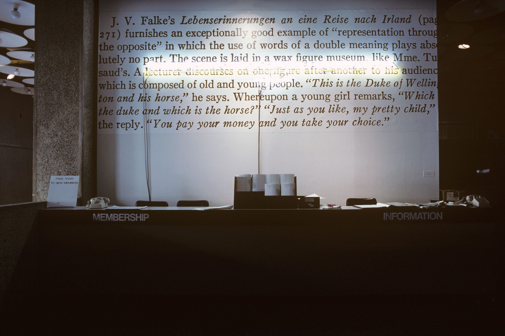 Artwork installed in a gallery.