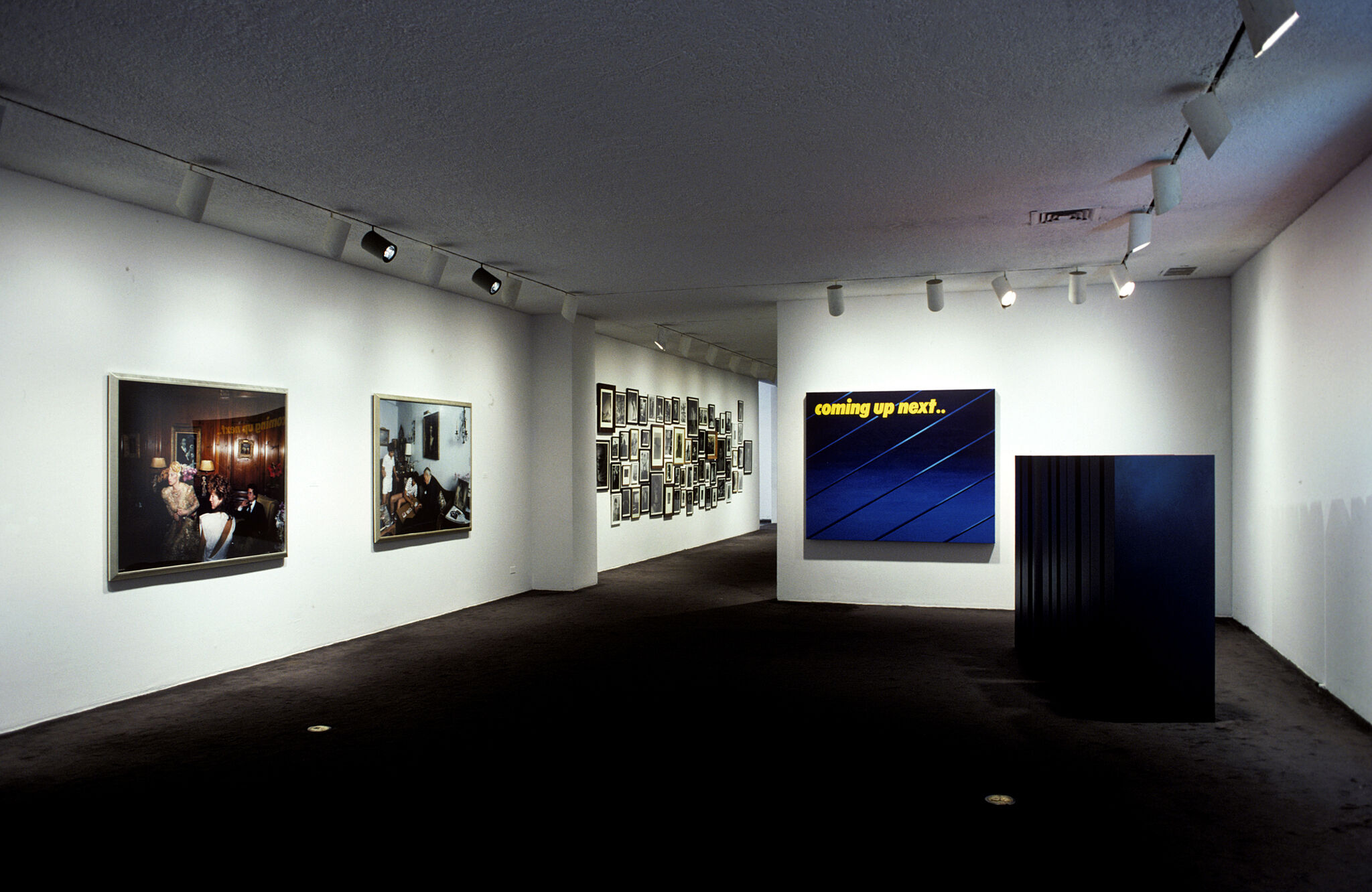 Works of art in a gallery.