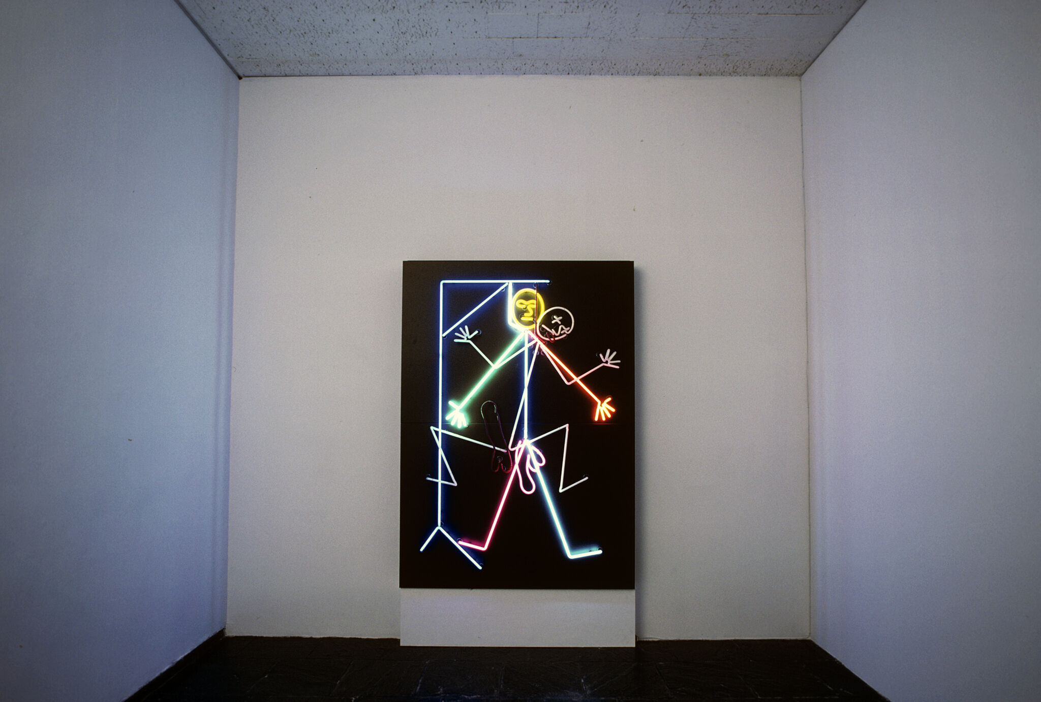 Artwork installation in a gallery.