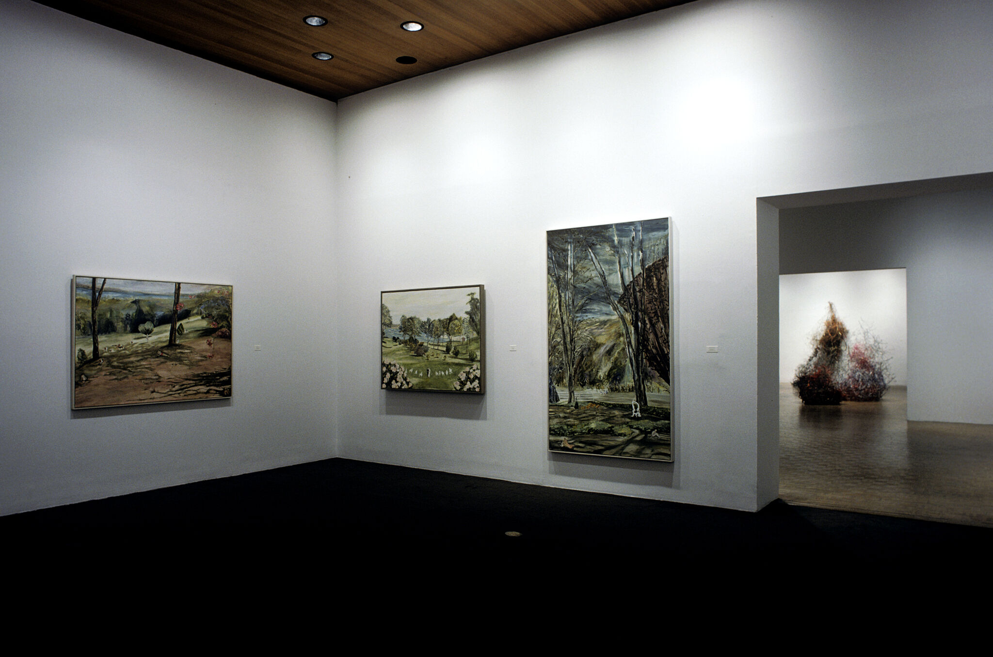 Works of art in a gallery.