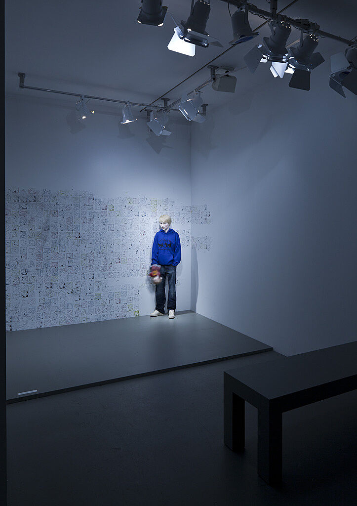 A gallery filled with works of art.