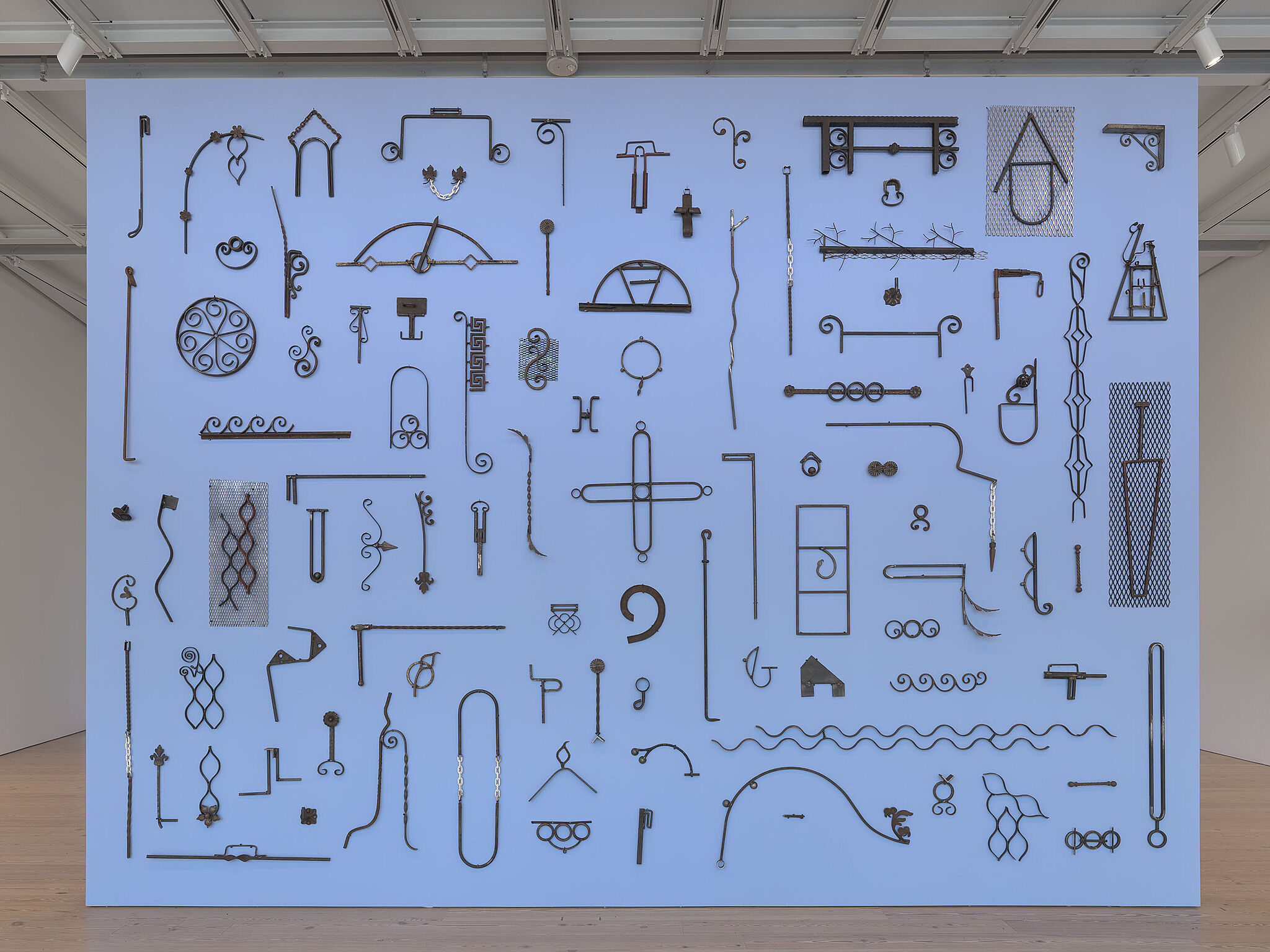 An installation view of artworks in a gallery.