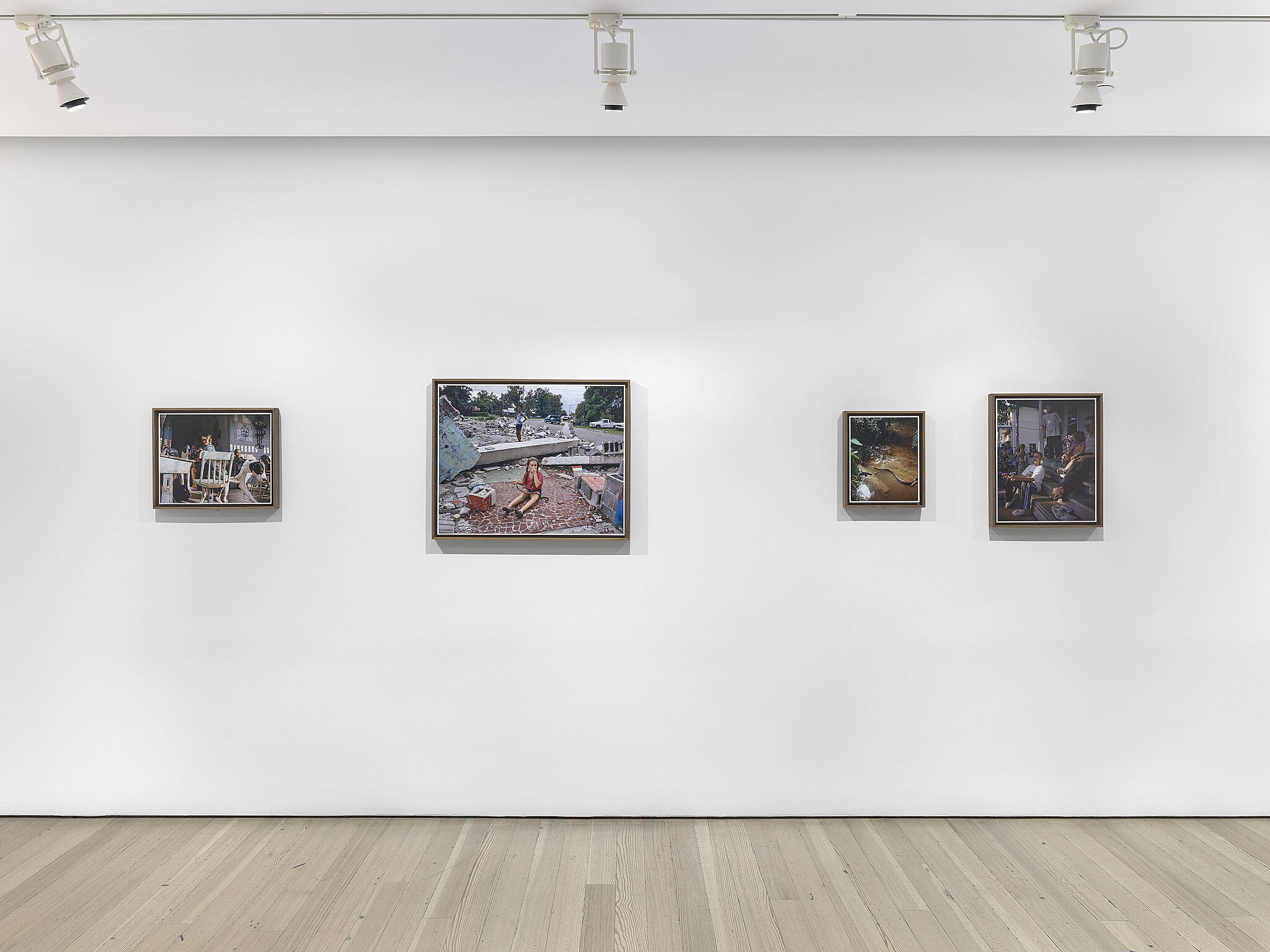 An installation view of artworks in a gallery.