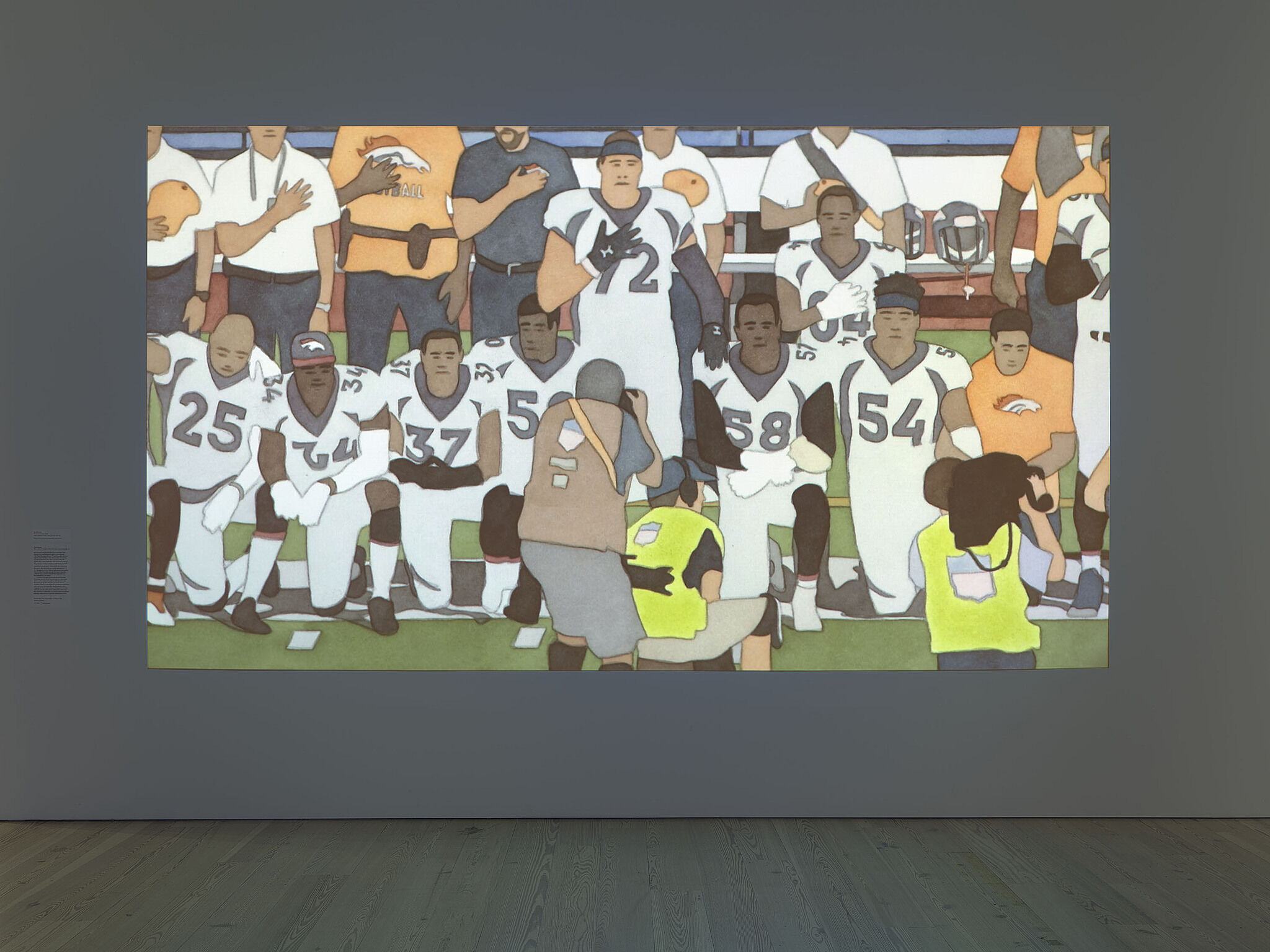 An installation view of artworks in a gallery.