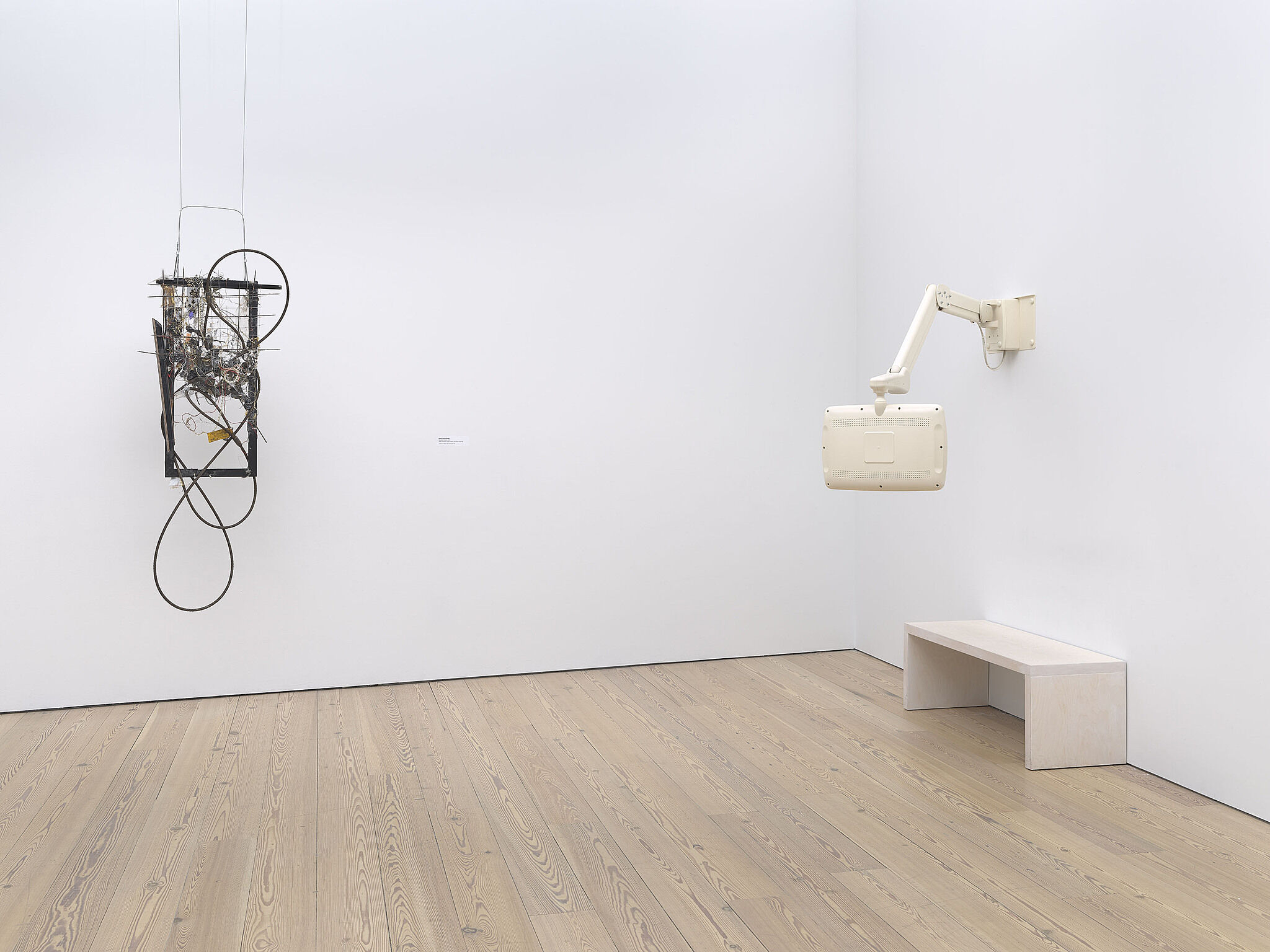 An installation view of artworks in a gallery.