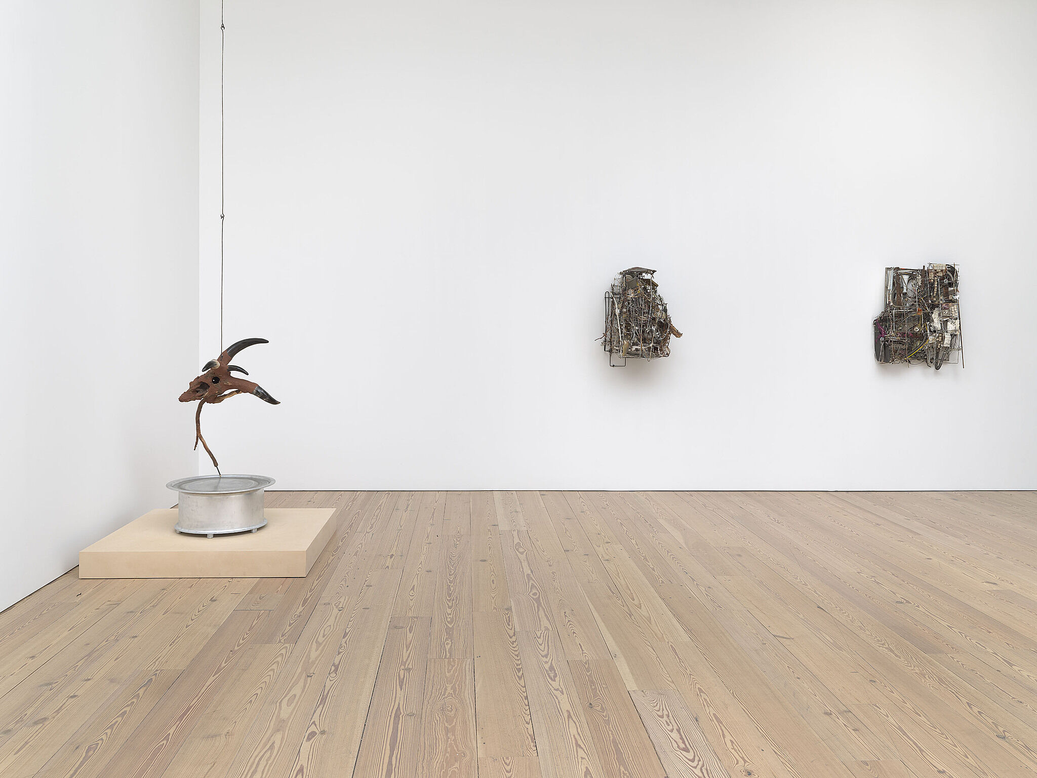 An installation view of artworks in a gallery.