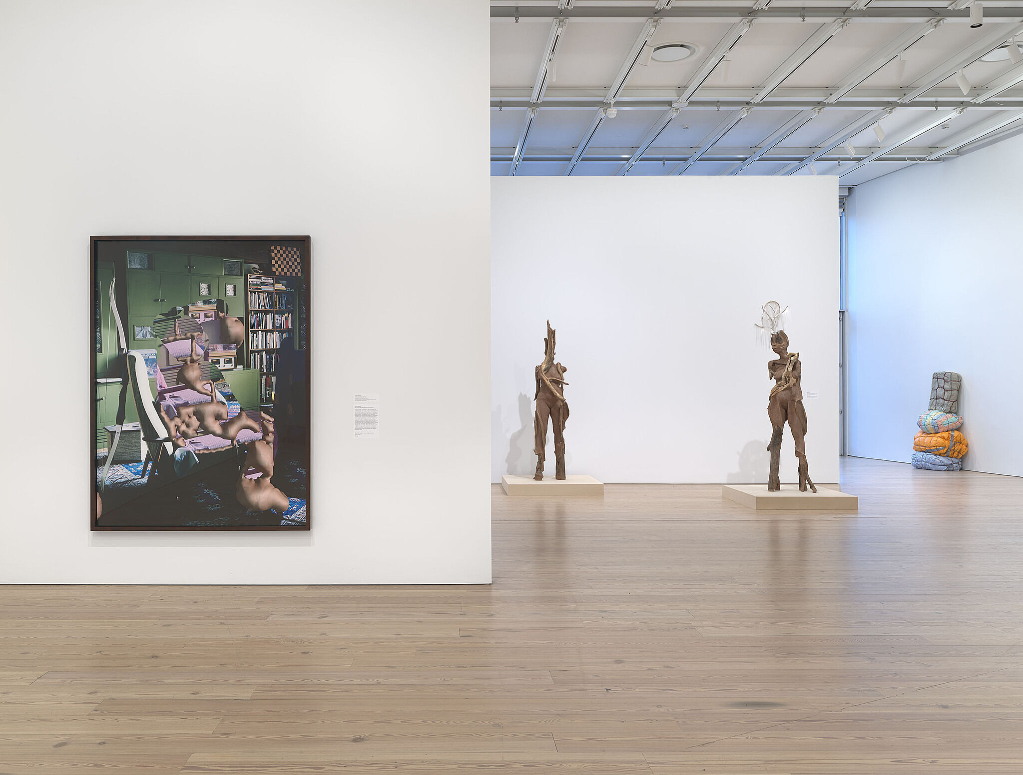 An installation view of artworks in a gallery.