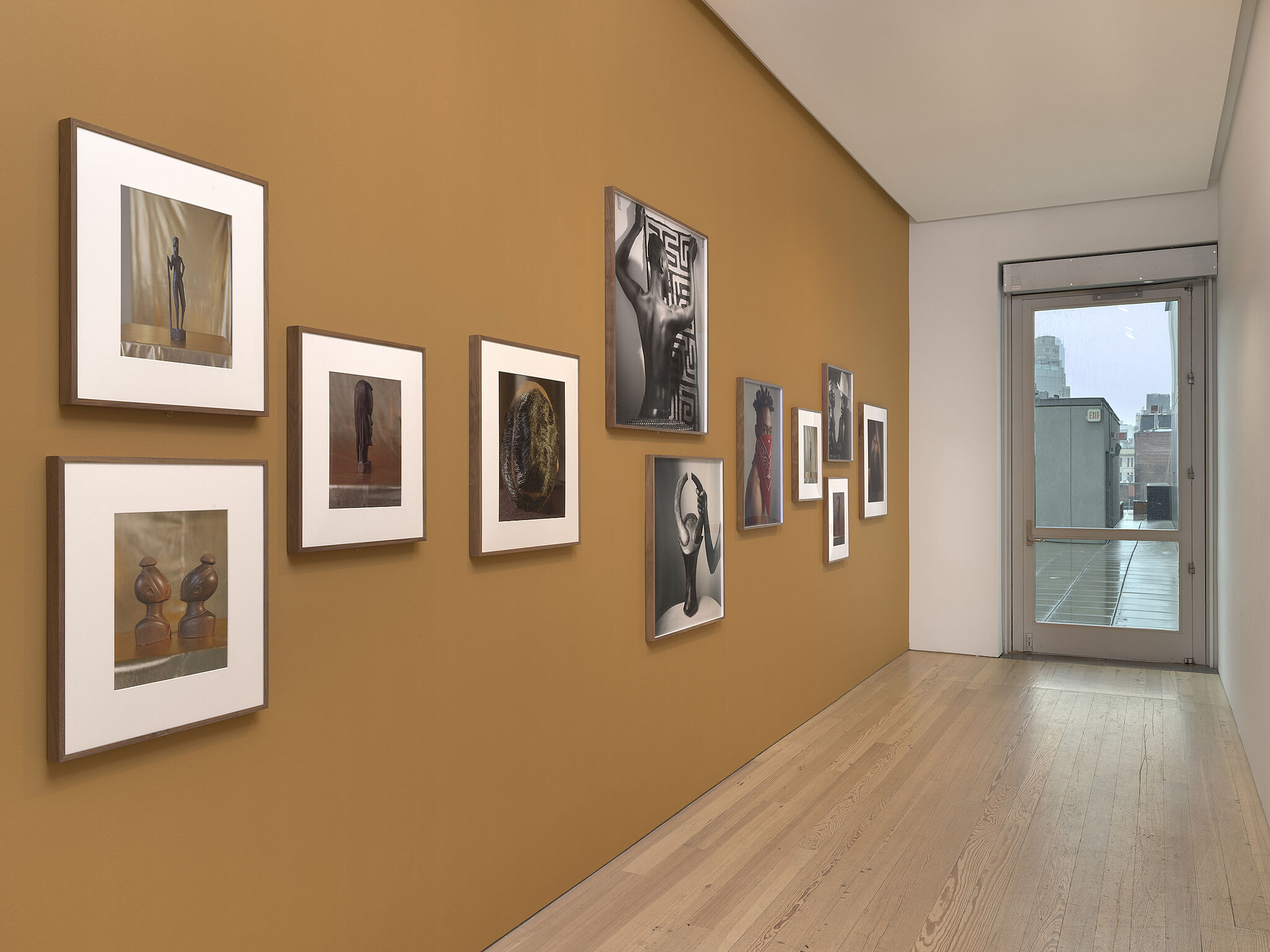 An installation view of artworks in a gallery.