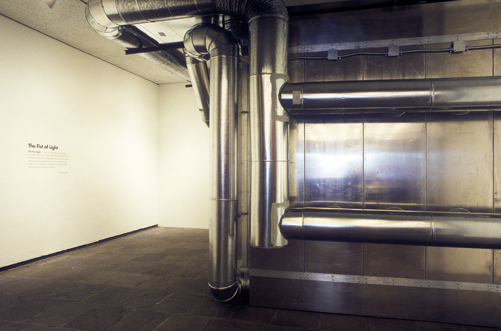 Works of art in a gallery.