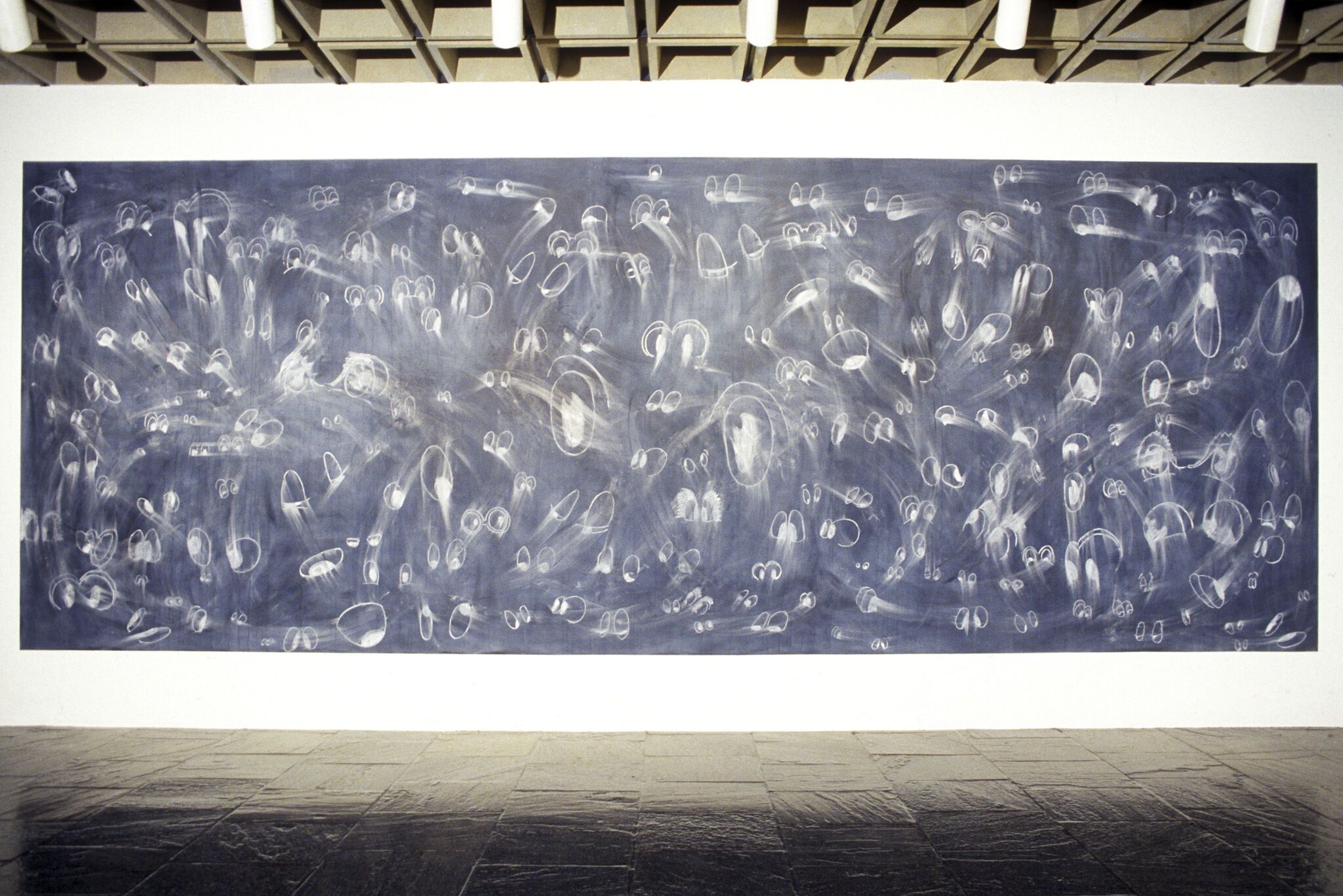 Works of art in a gallery.