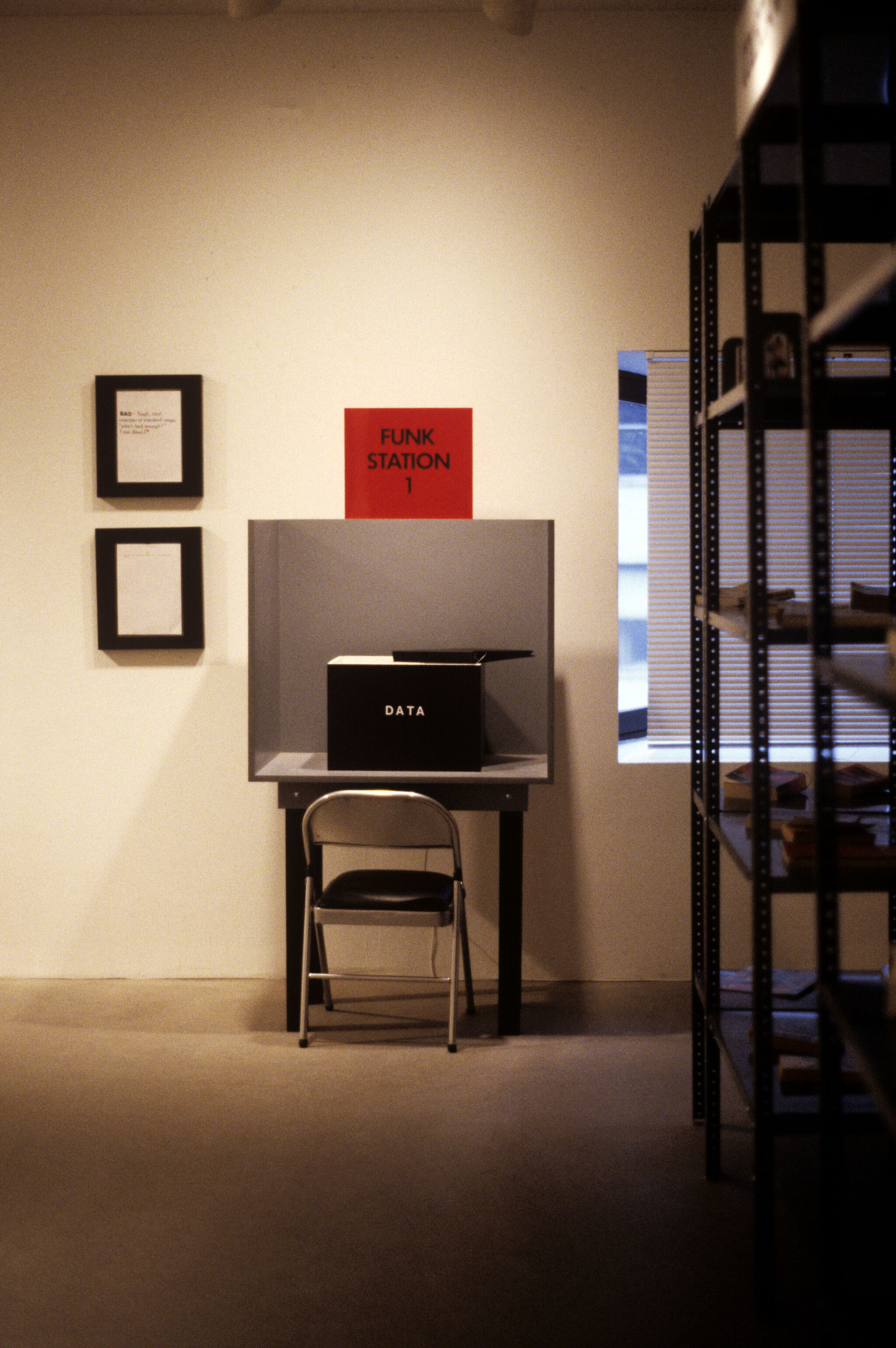 Works of art in a gallery.