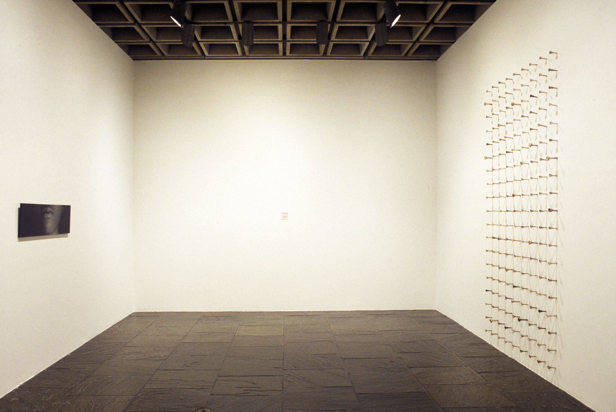 Works of art in a gallery.