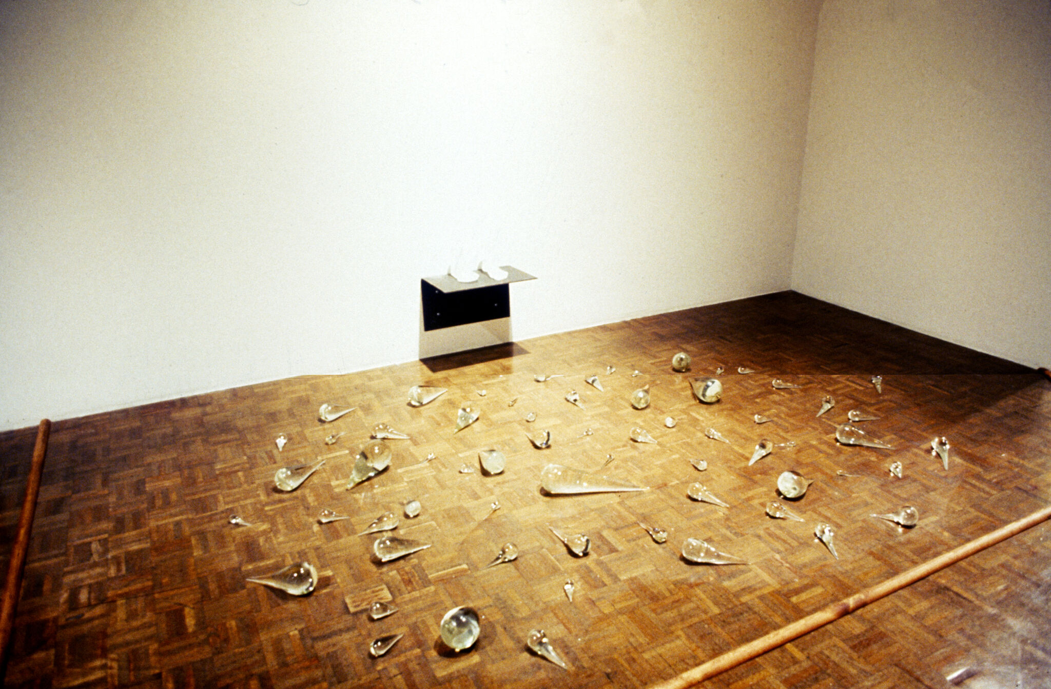 Works of art in a gallery.