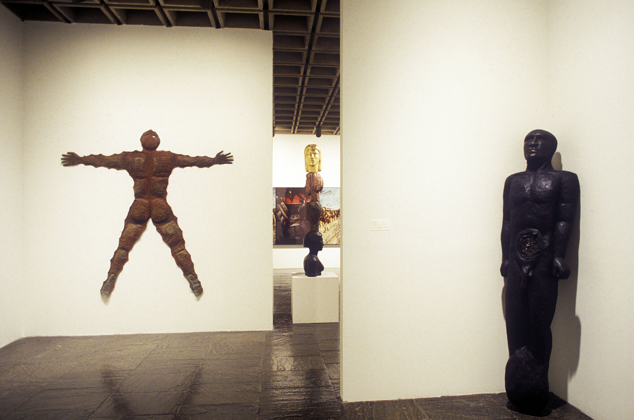 Works of art in a gallery.