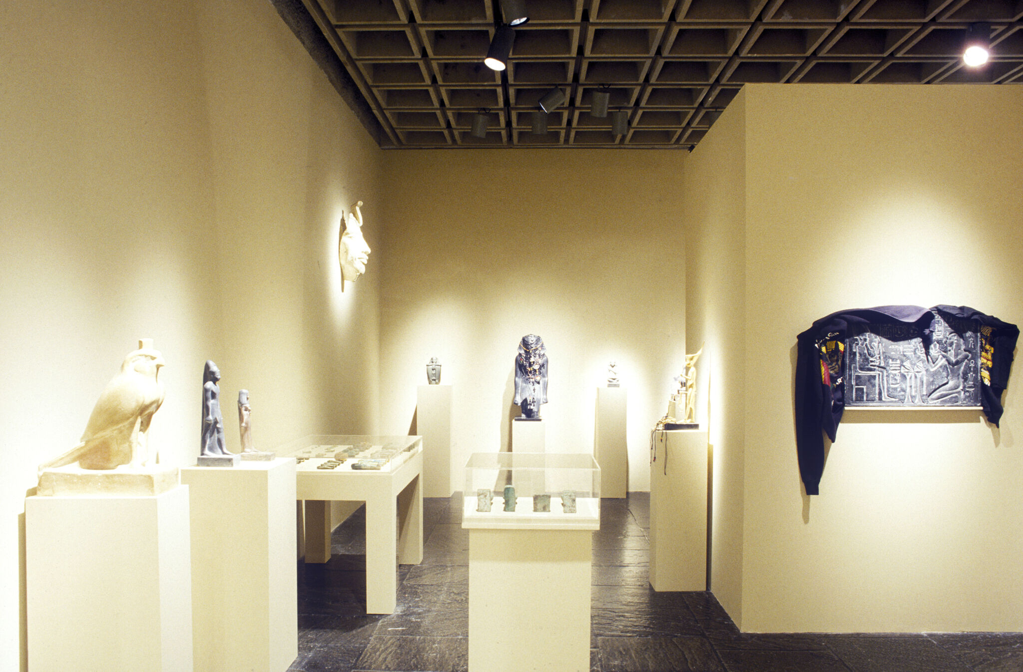 Works of art in a gallery.