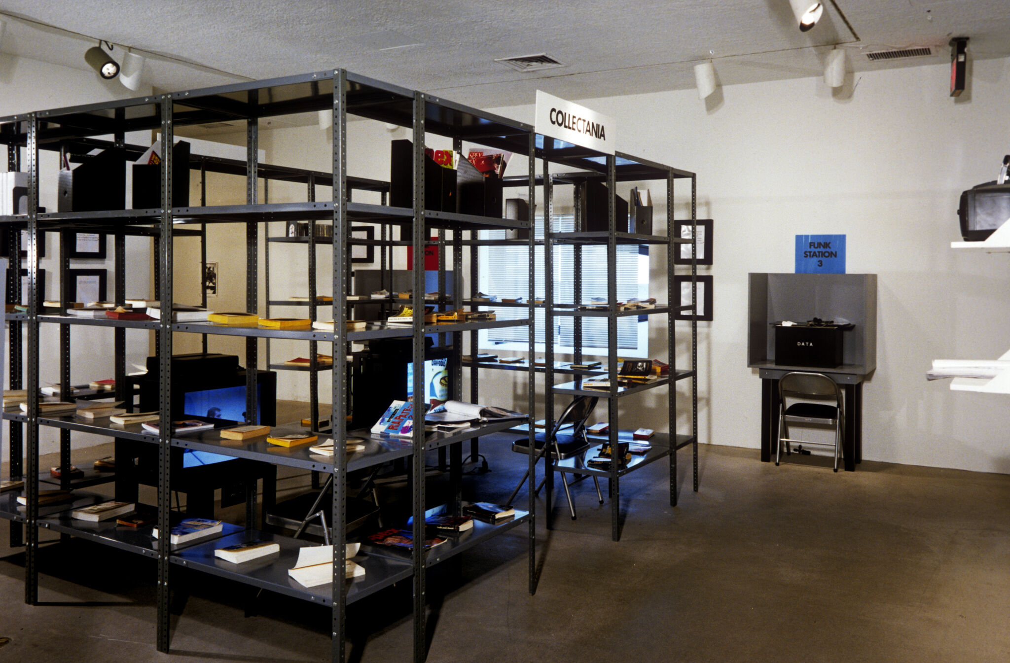 Works of art in a gallery.