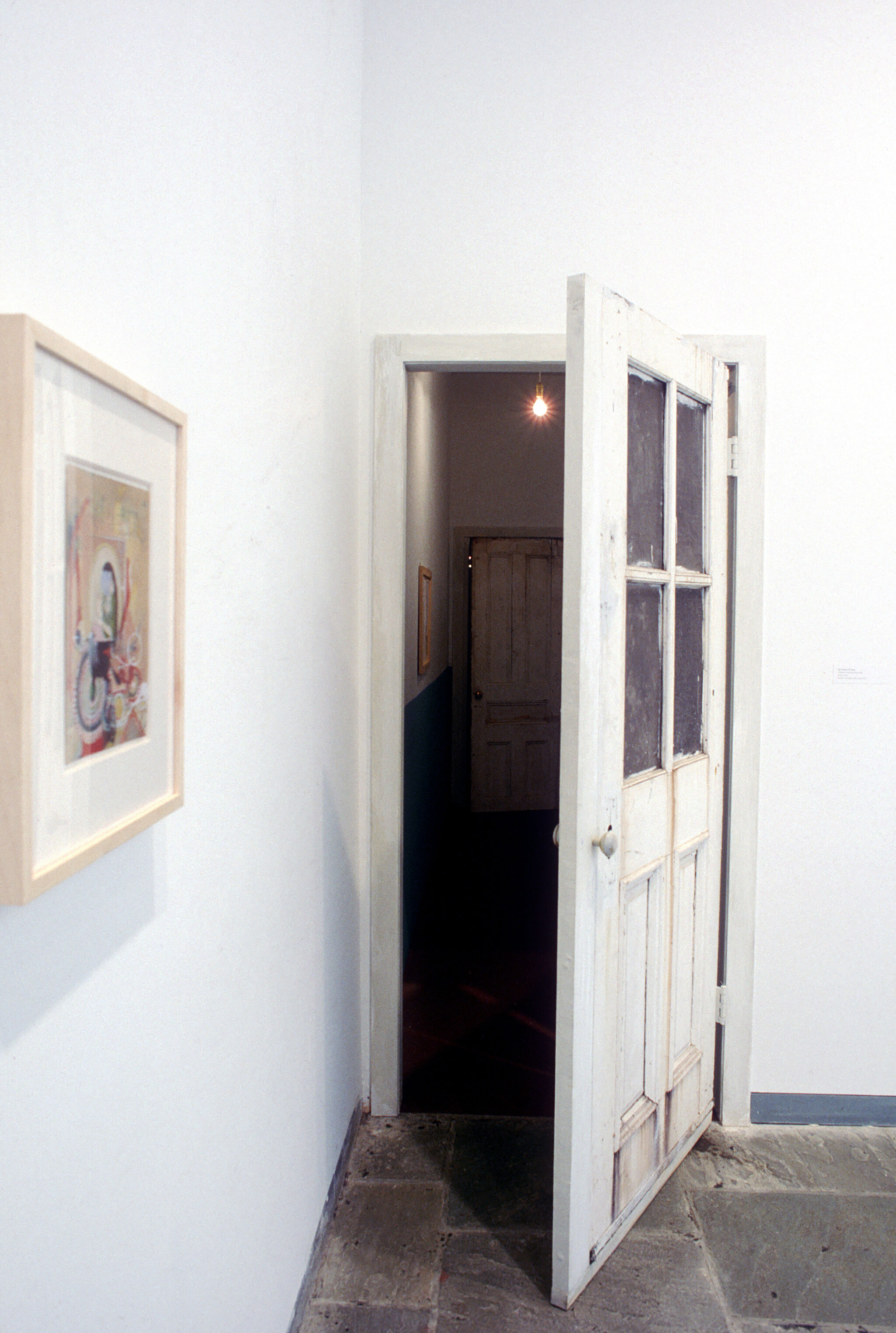 Works of art in a gallery.