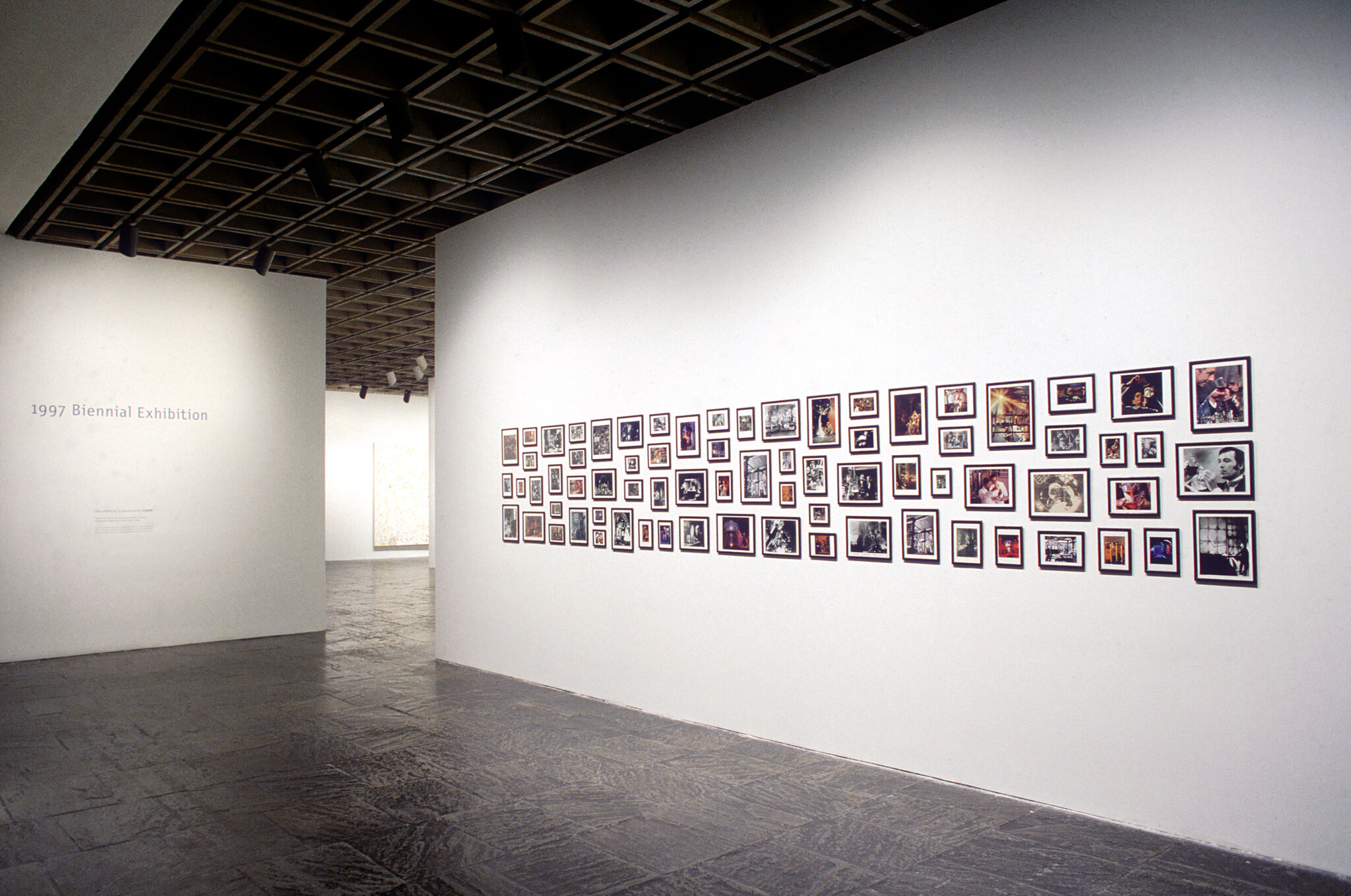 Works of art in a gallery.