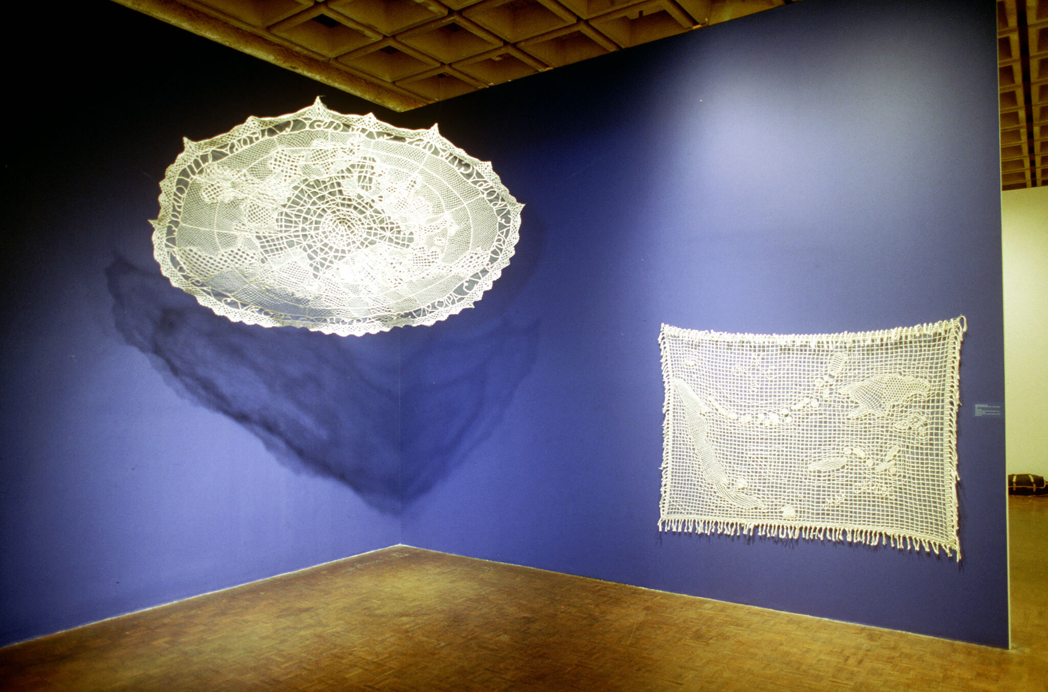 Works of art in a gallery.