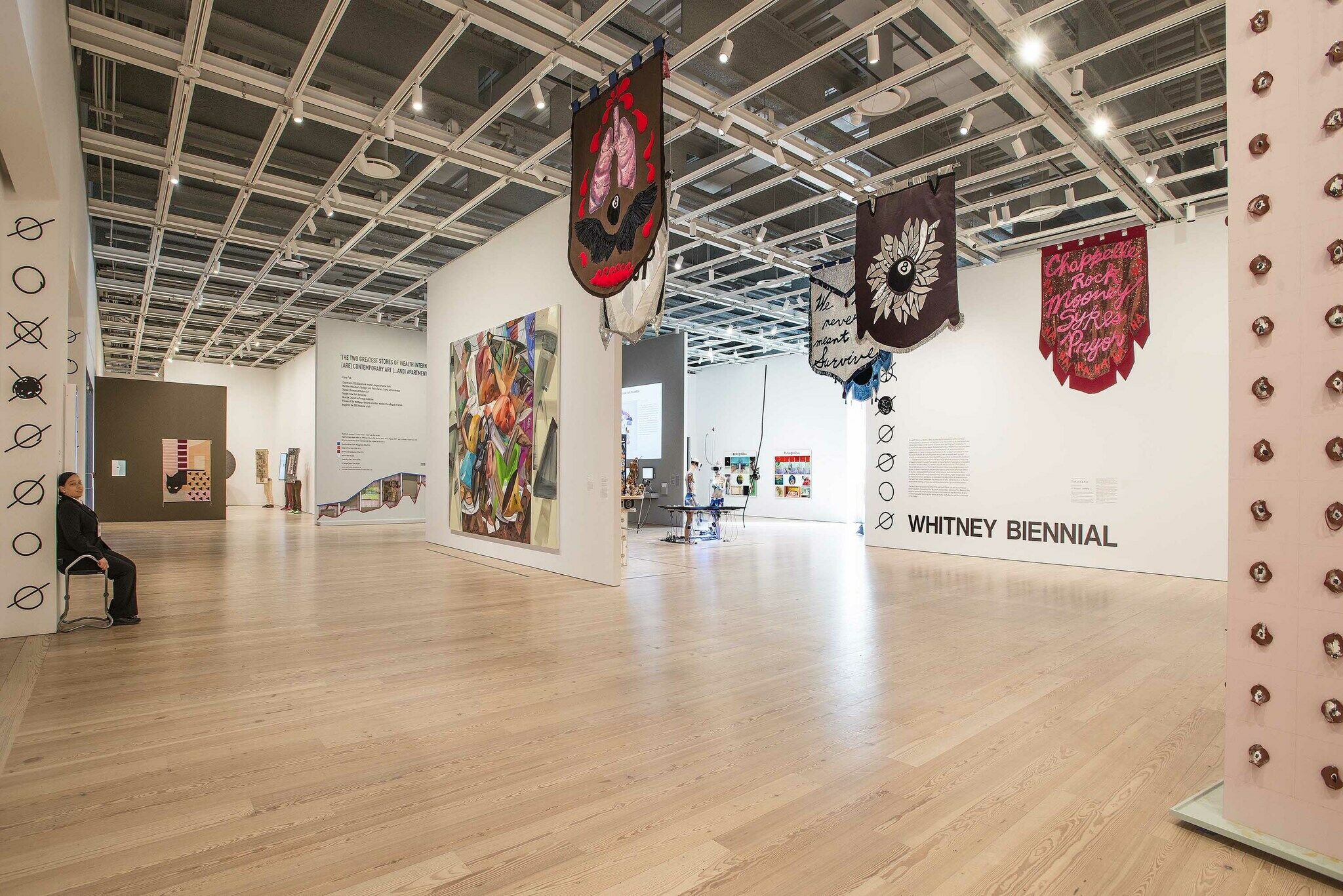 A gallery filled with works of art.